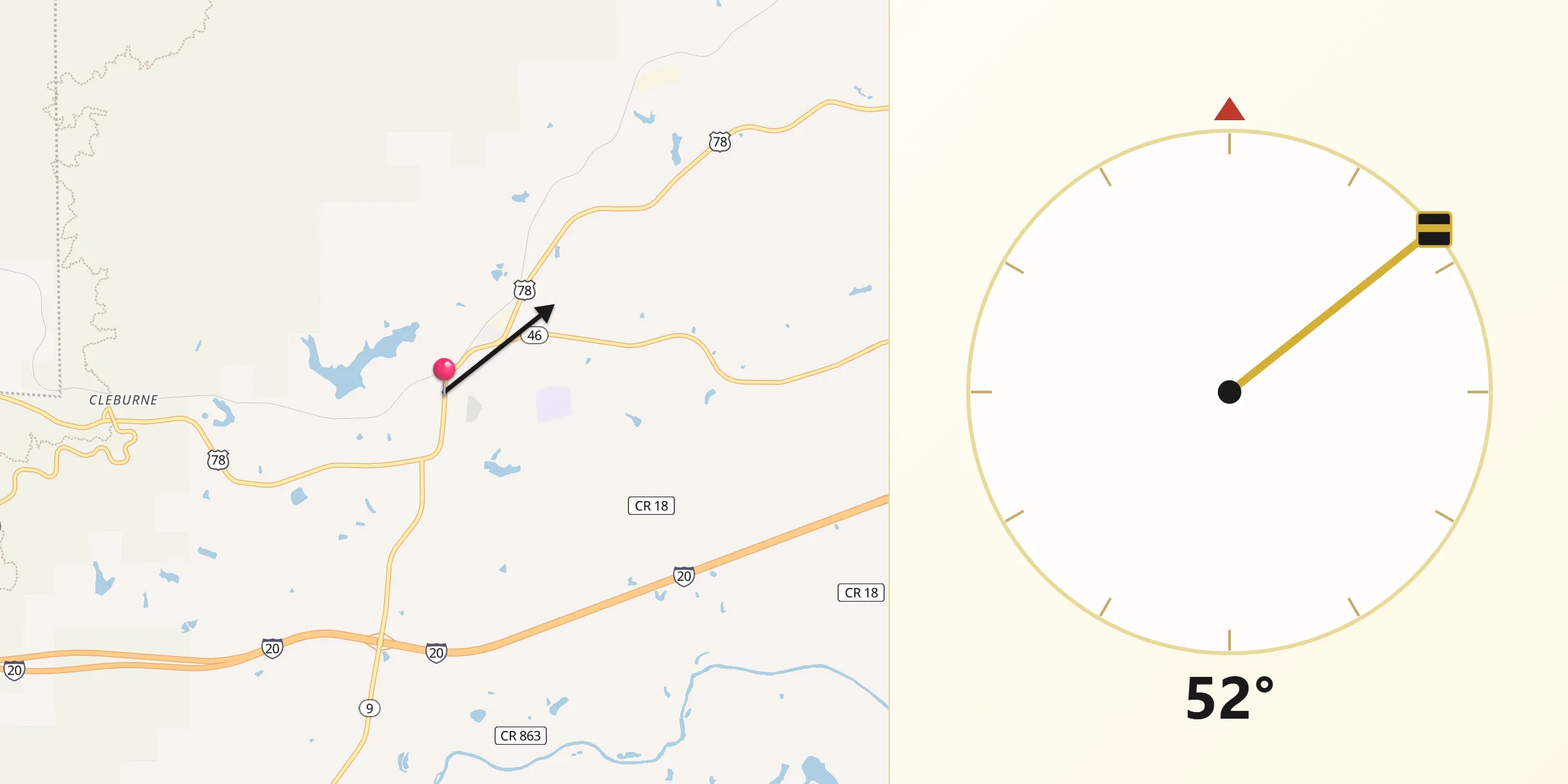 Qibla Direction from Heflin