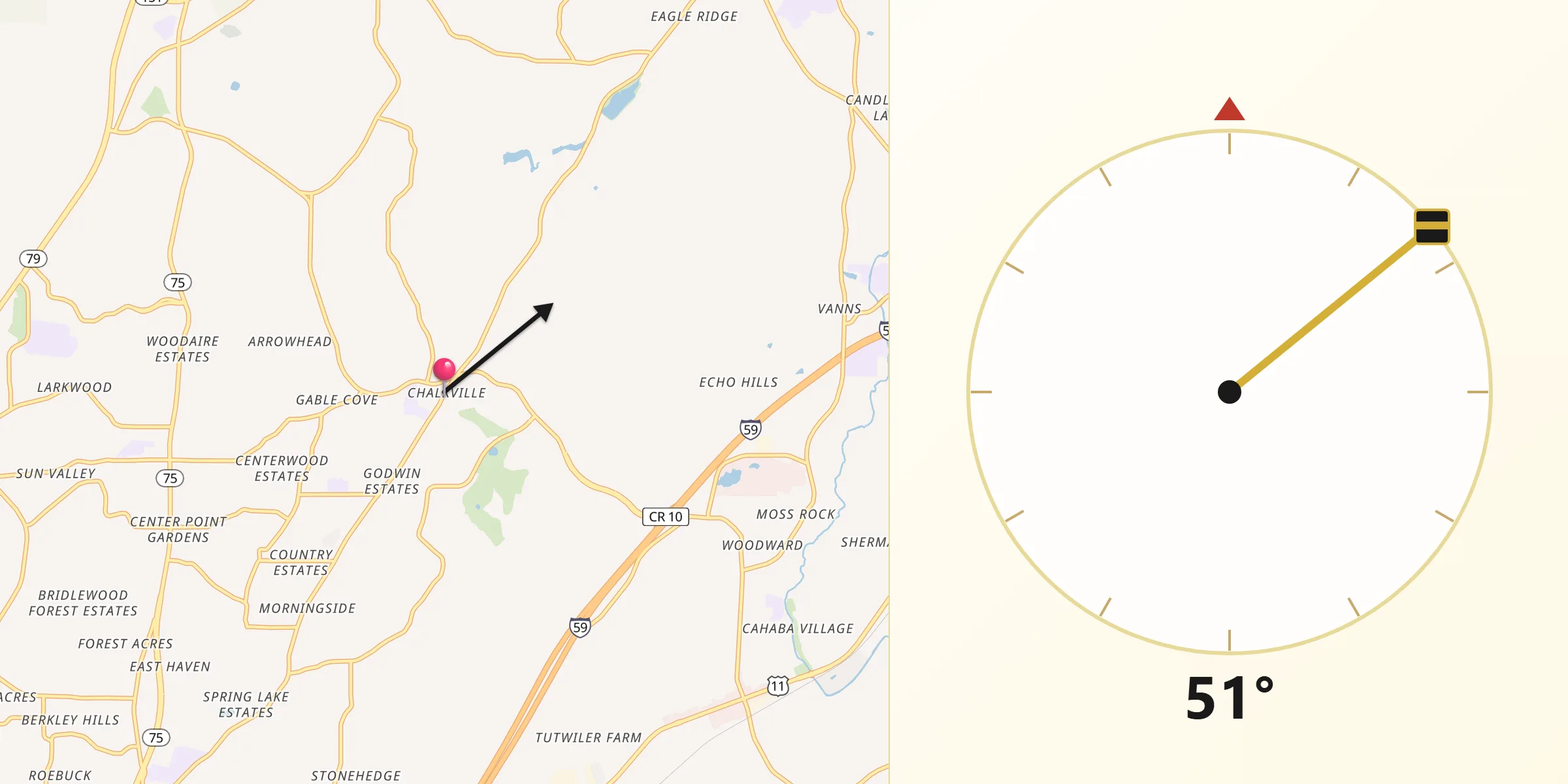 Qibla Direction from Chalkville