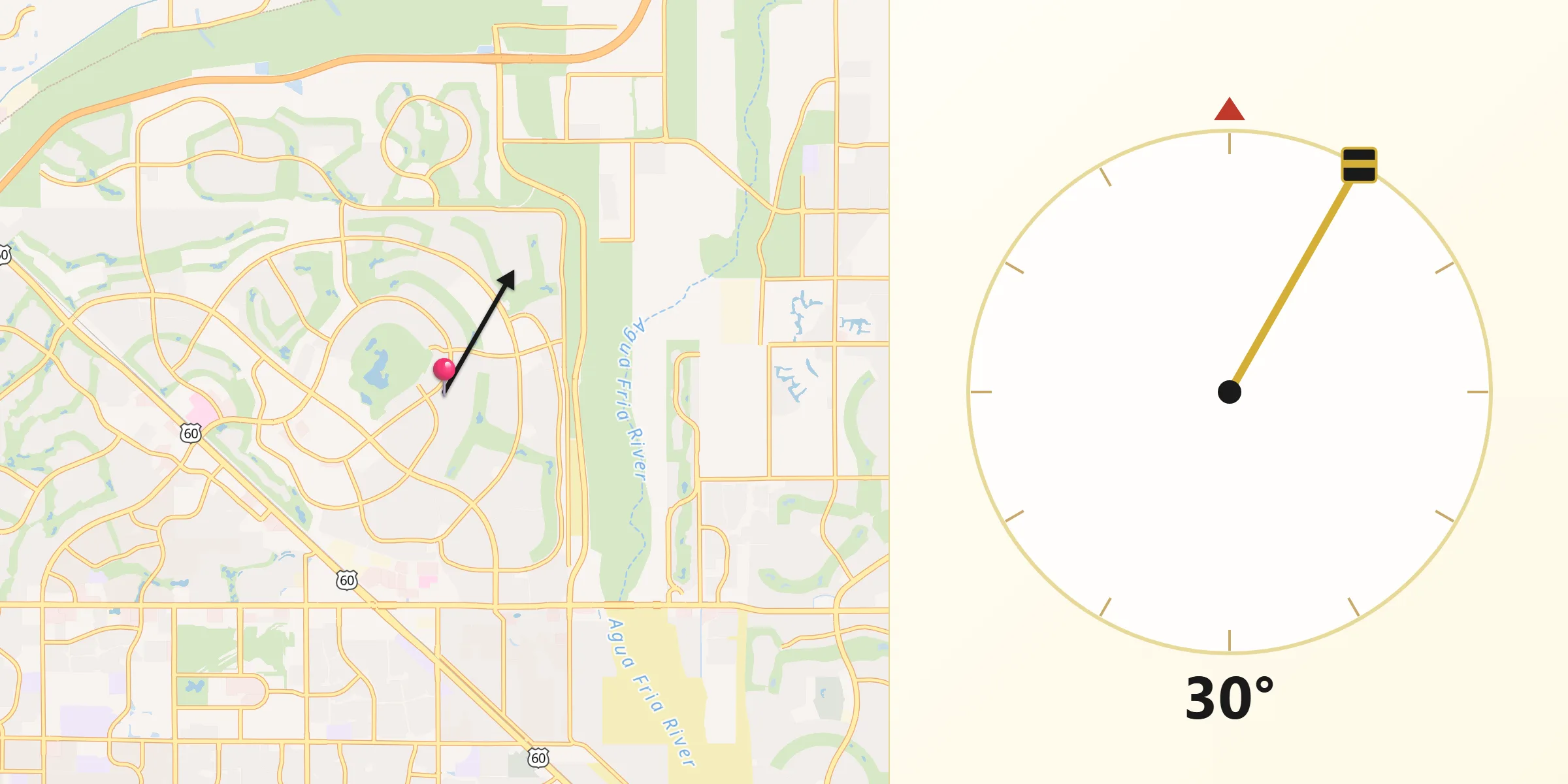 Qibla Direction from Sun City West