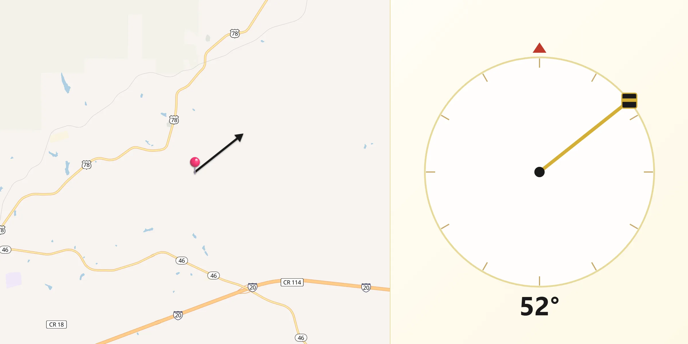 Qibla Direction from Cleburne