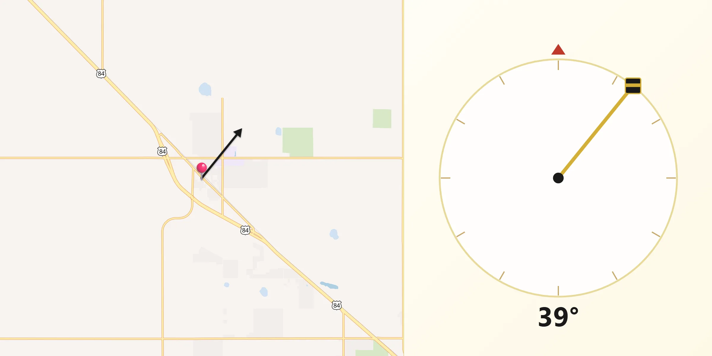 Qibla Direction from Shallowater