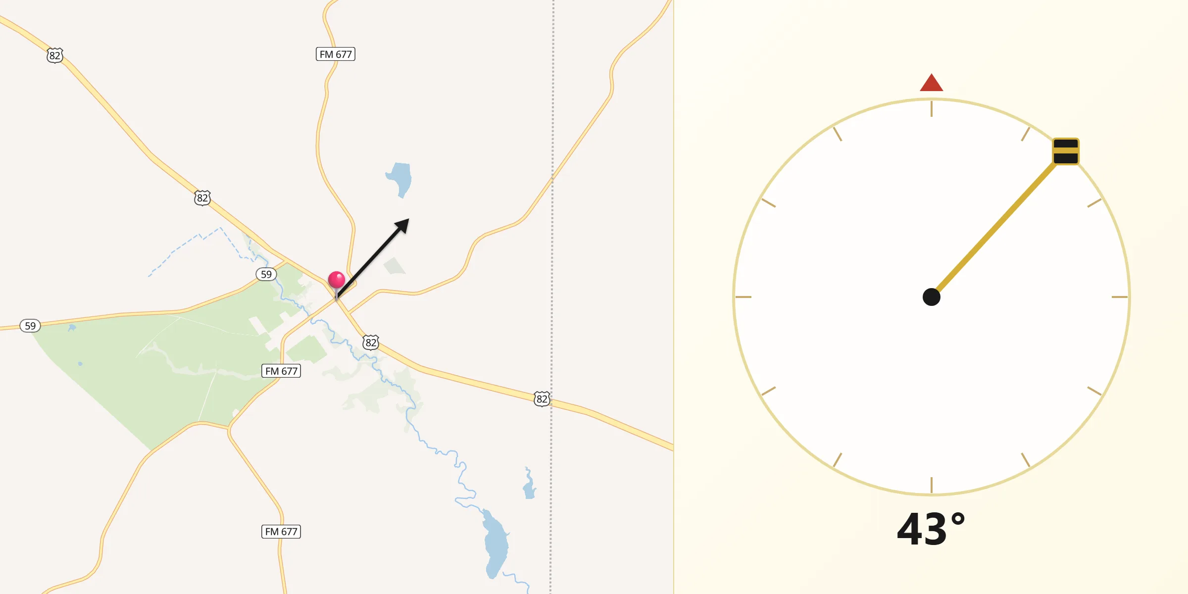 Qibla Direction from Saint Jo
