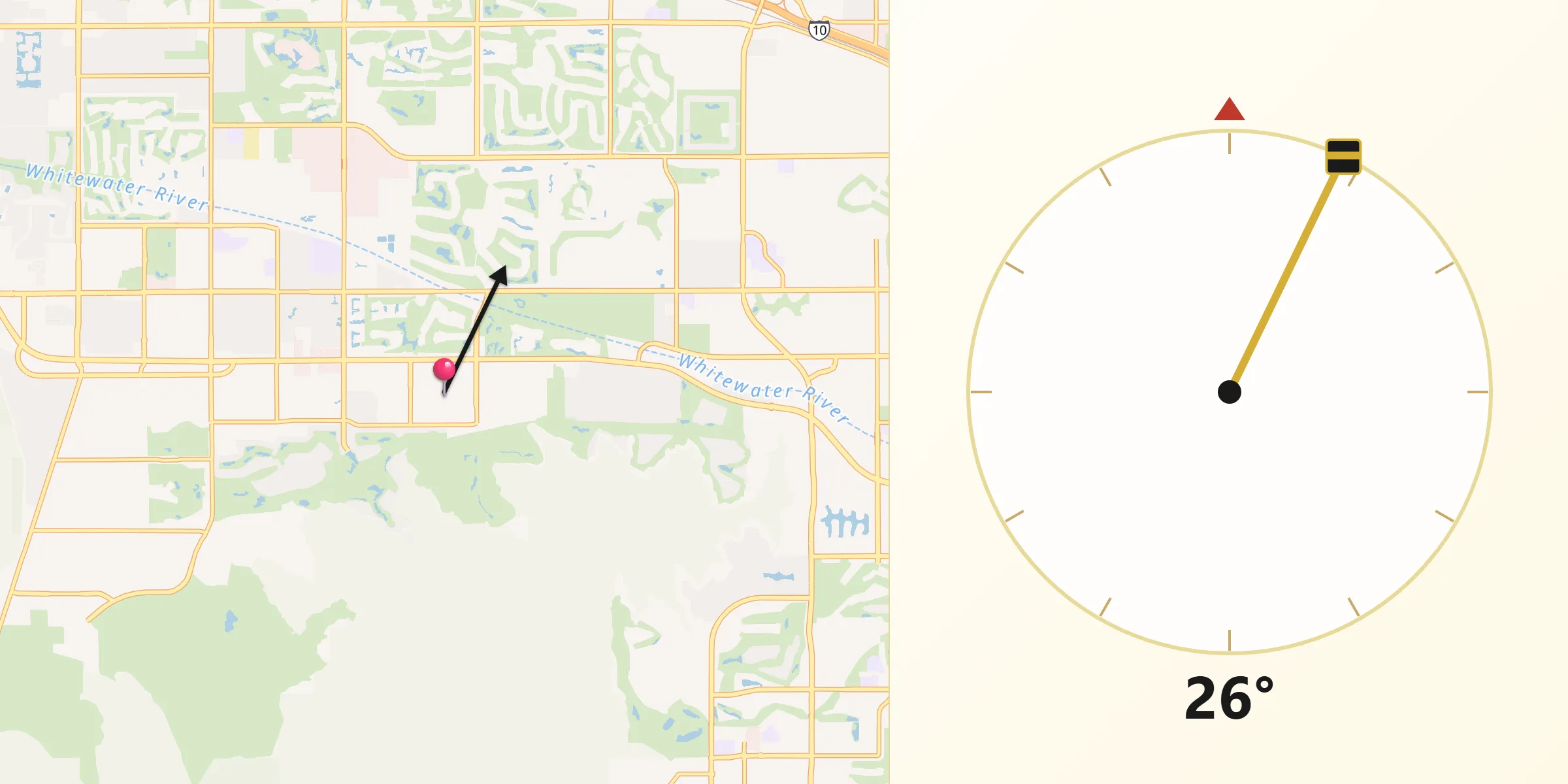 Qibla Direction from Indian Wells