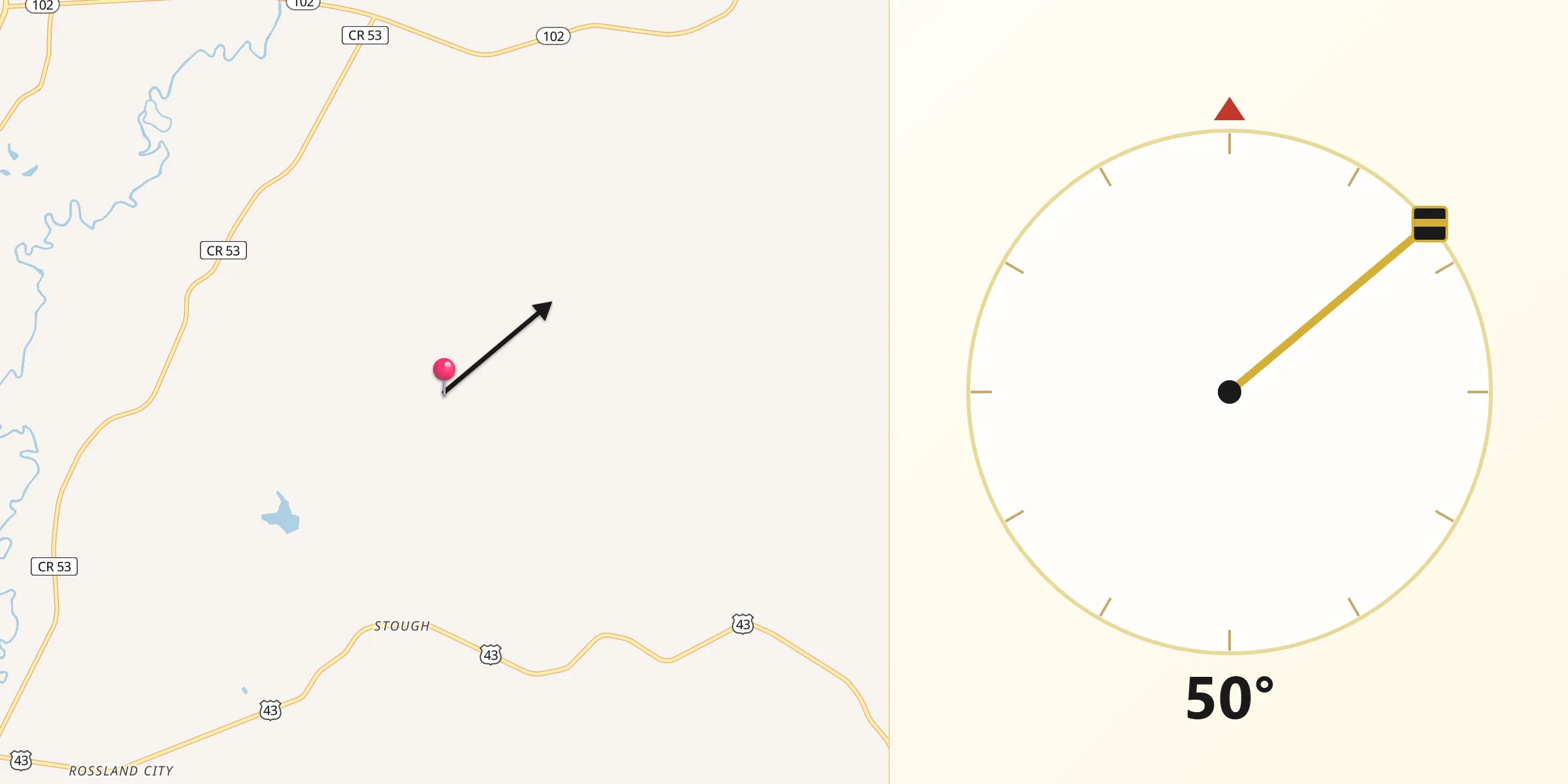 Qibla Direction from Fayette County