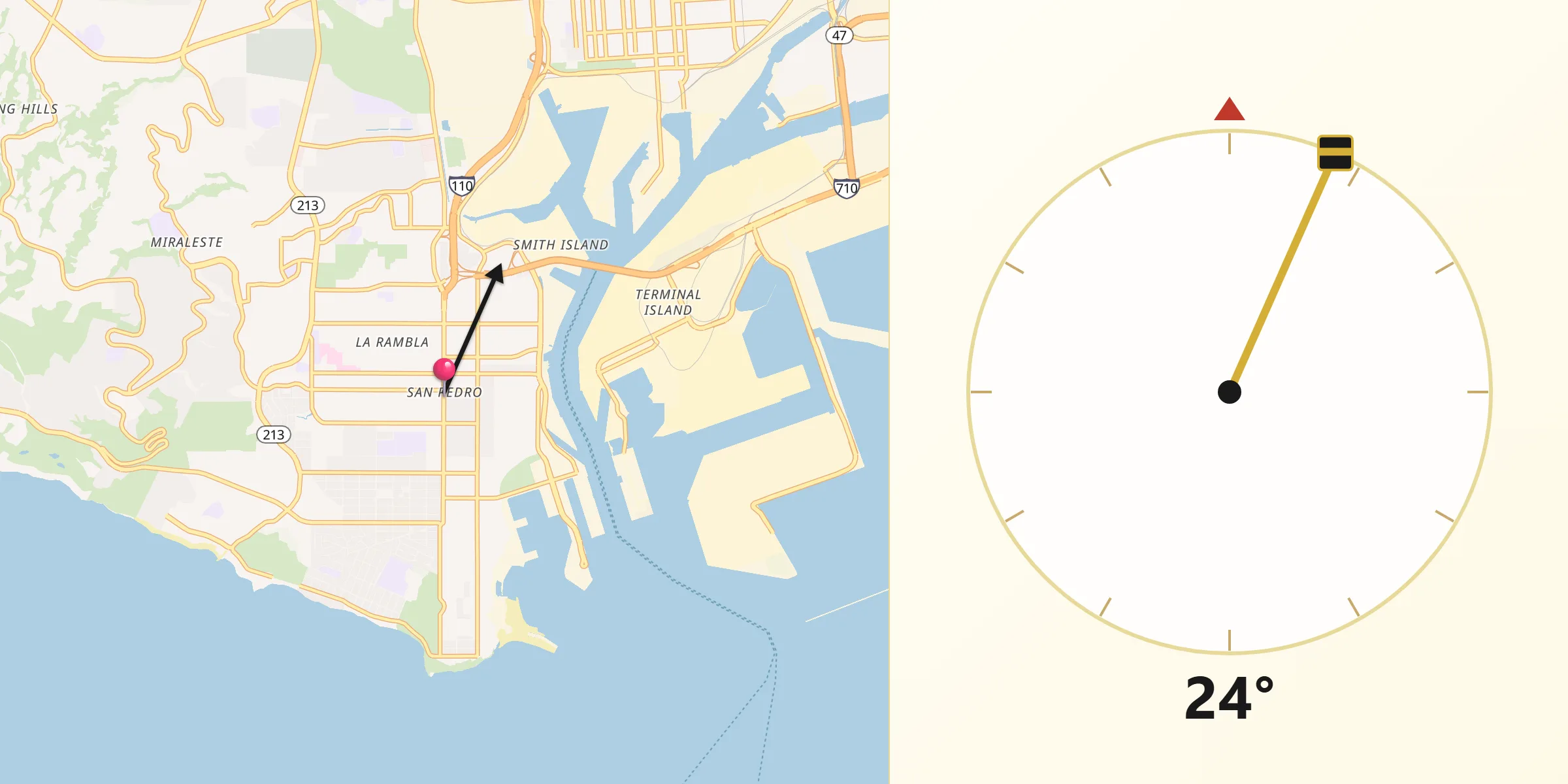 Qibla Direction from San Pedro