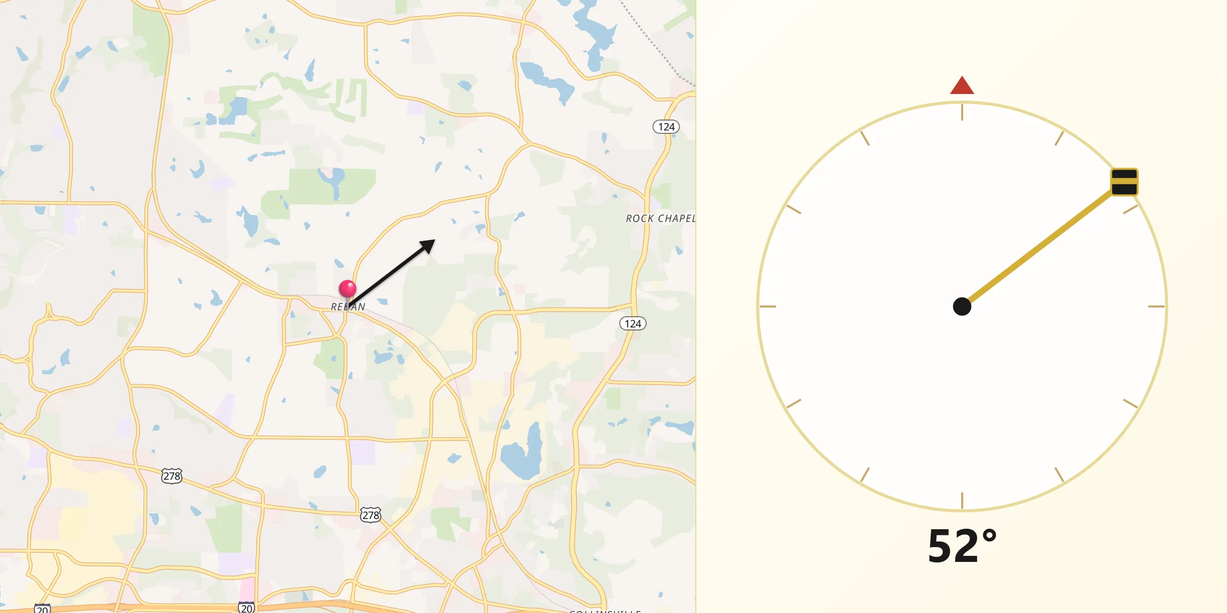 Qibla Direction from Redan