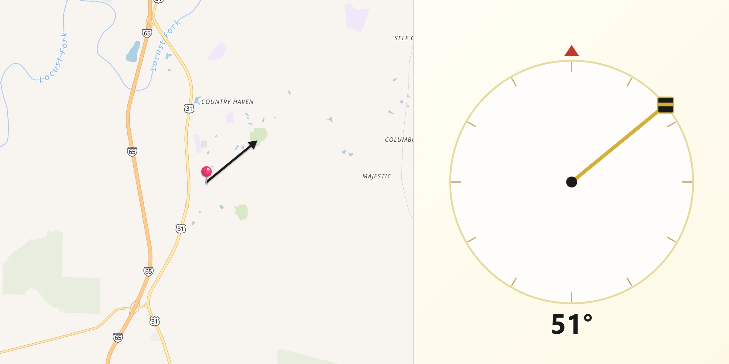 Qibla Direction from Morris