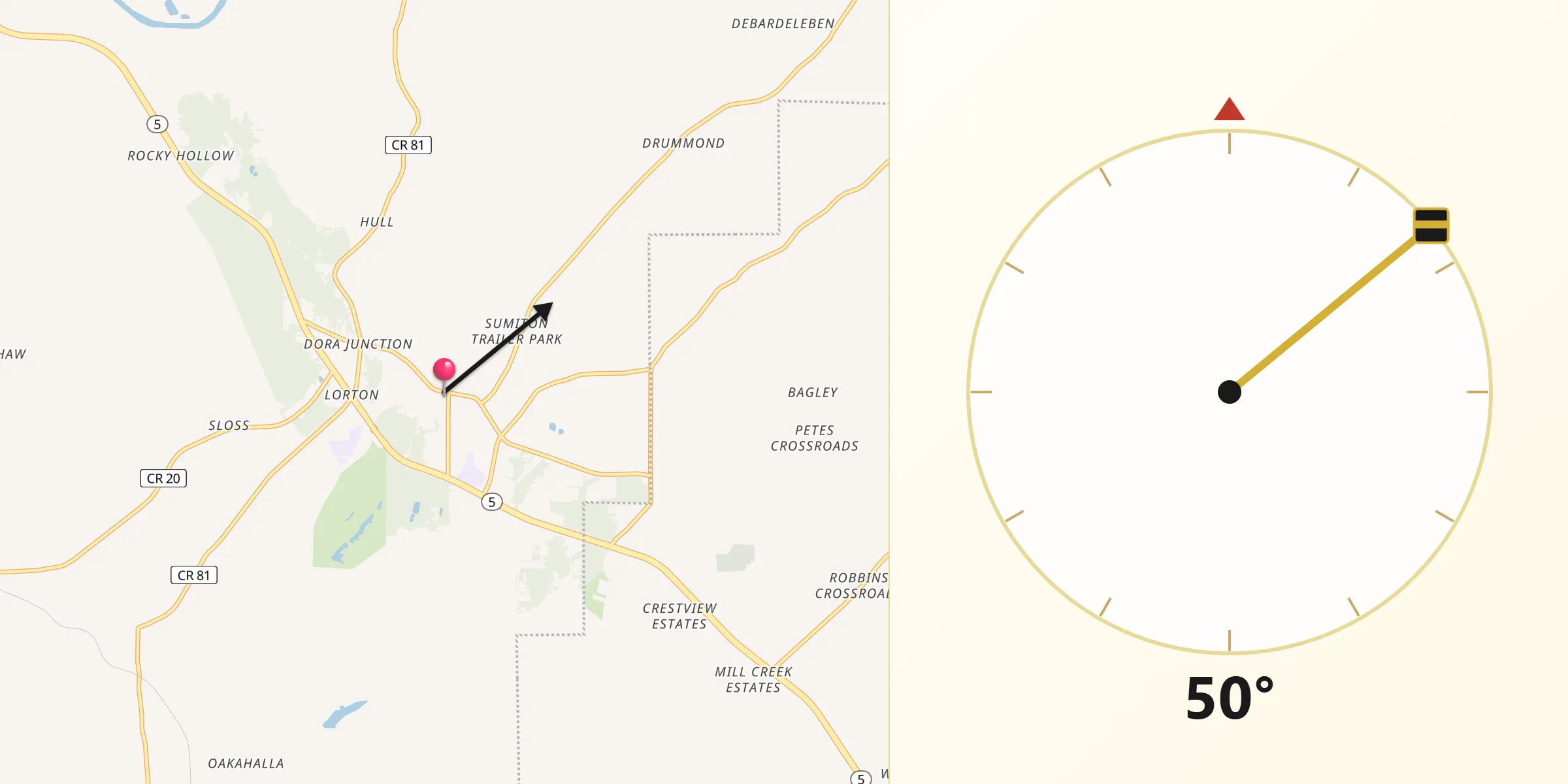 Qibla Direction from Sumiton