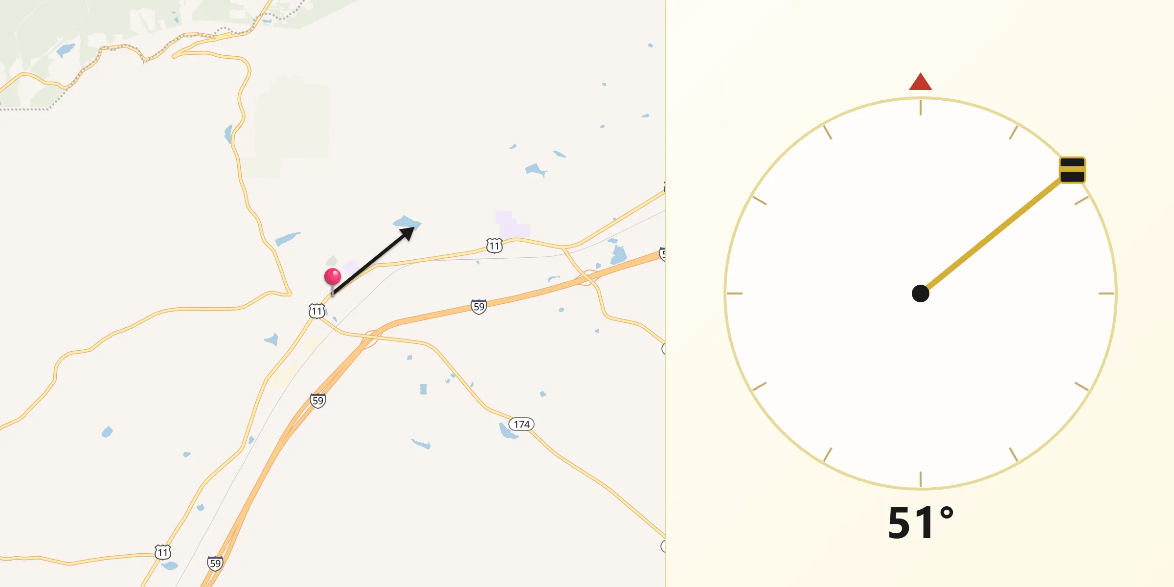 Qibla Direction from Springville