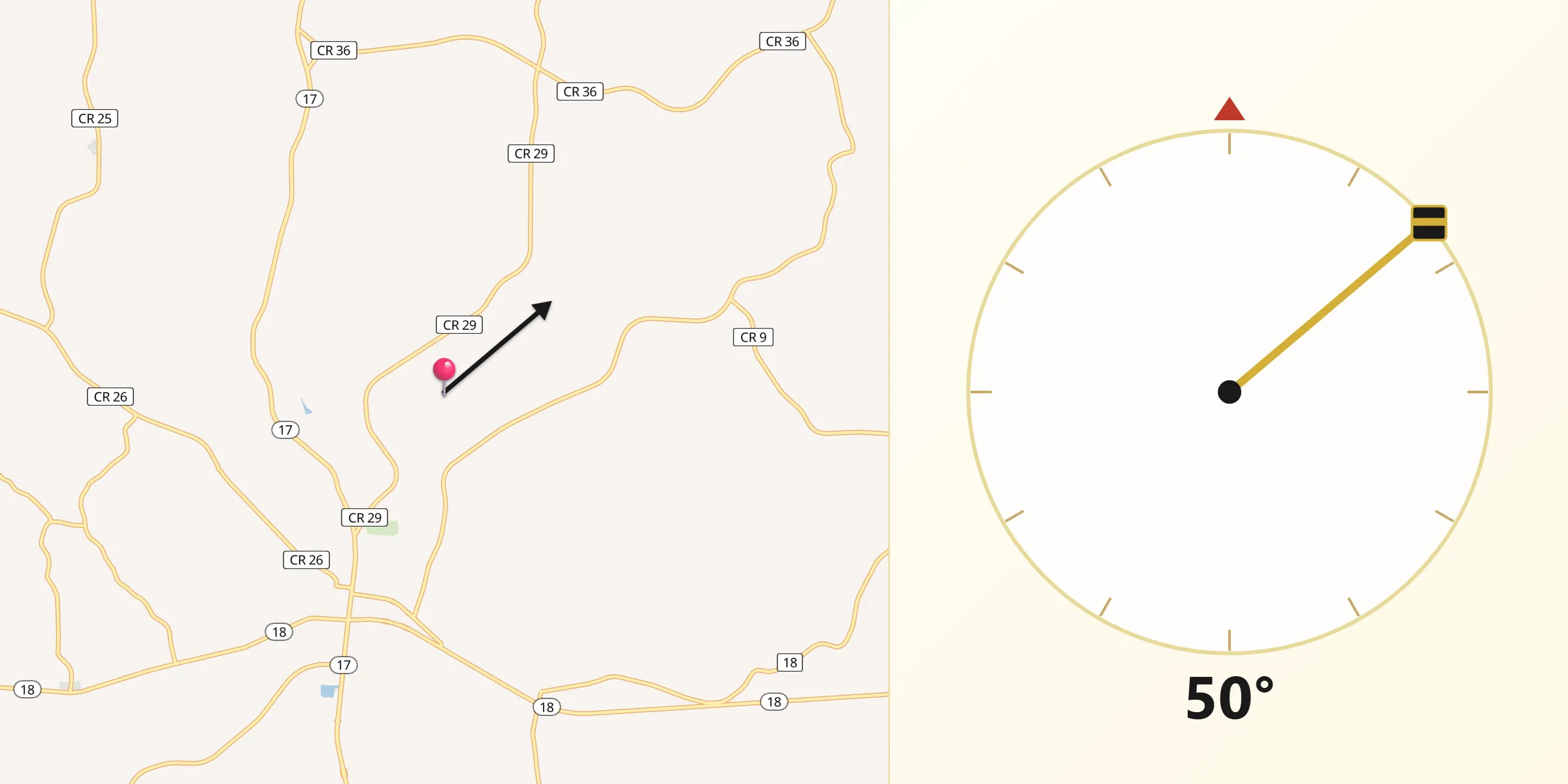Qibla Direction from Lamar