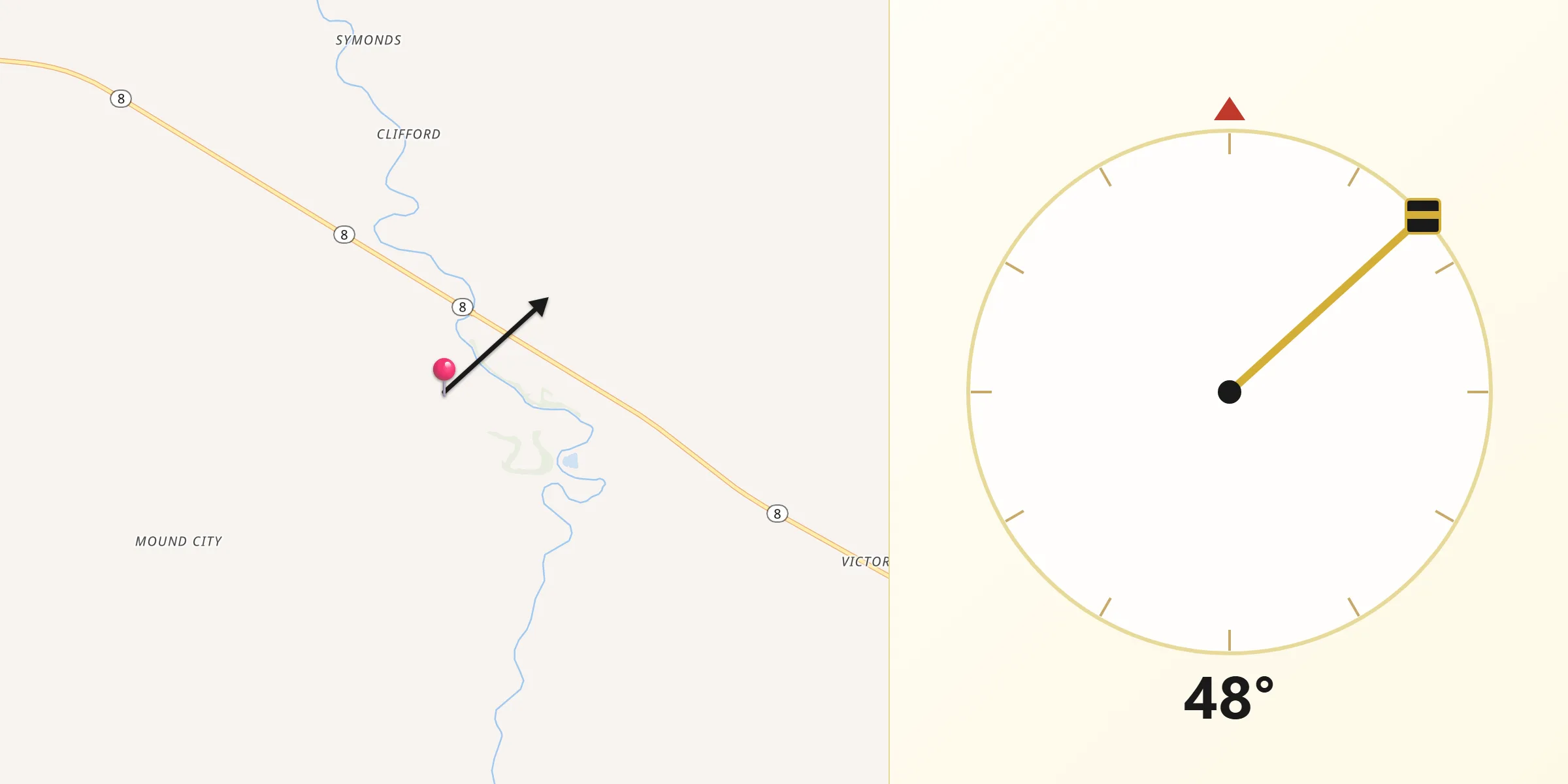 Qibla Direction from Bolivar