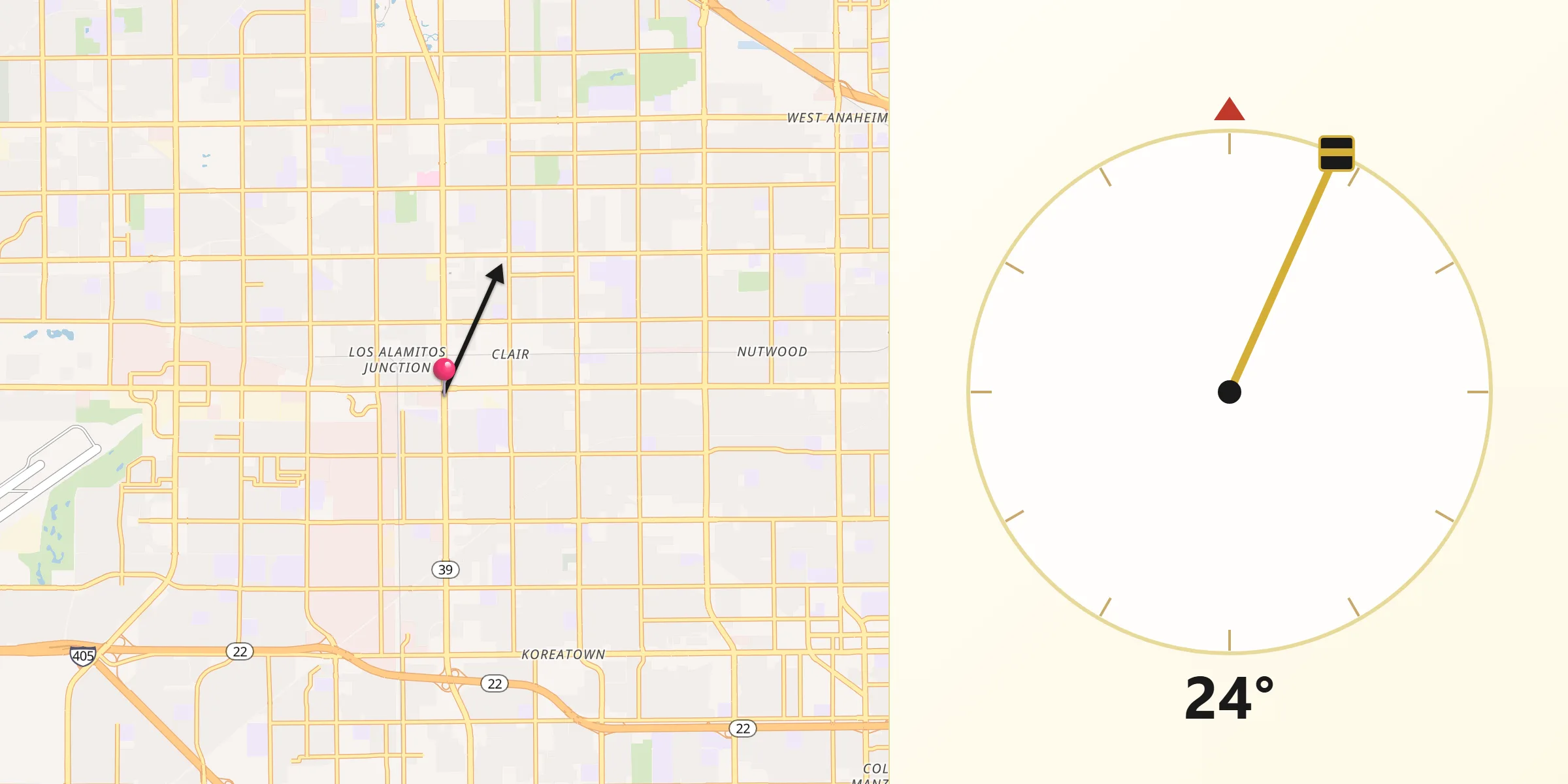 Qibla Direction from Stanton