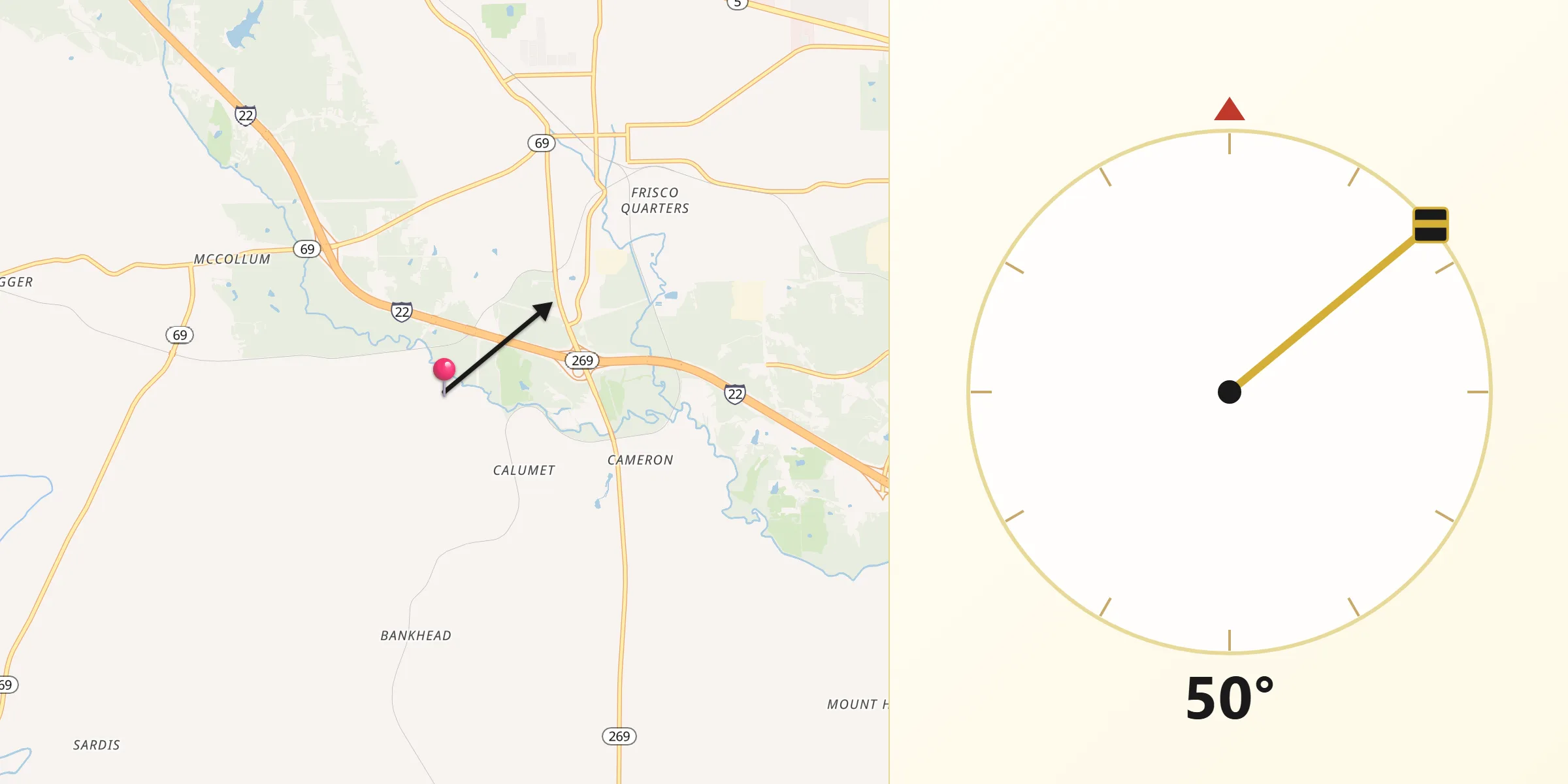 Qibla Direction from Walker