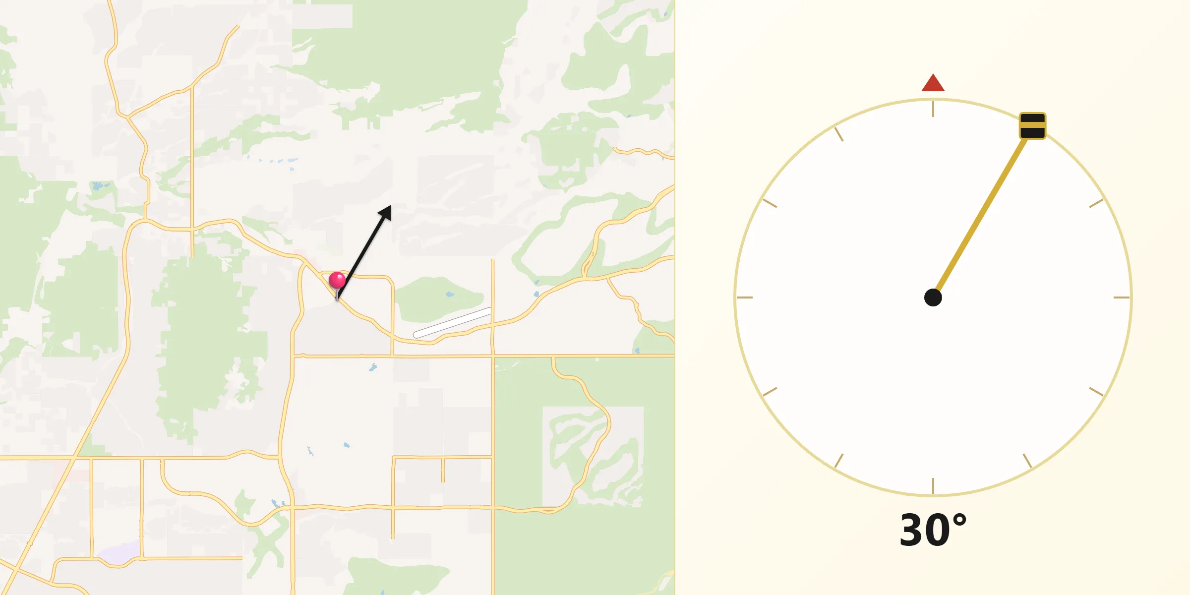 Qibla Direction from Carefree