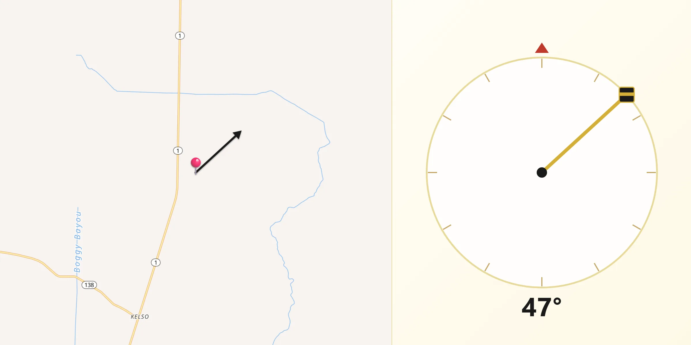 Qibla Direction from Desha