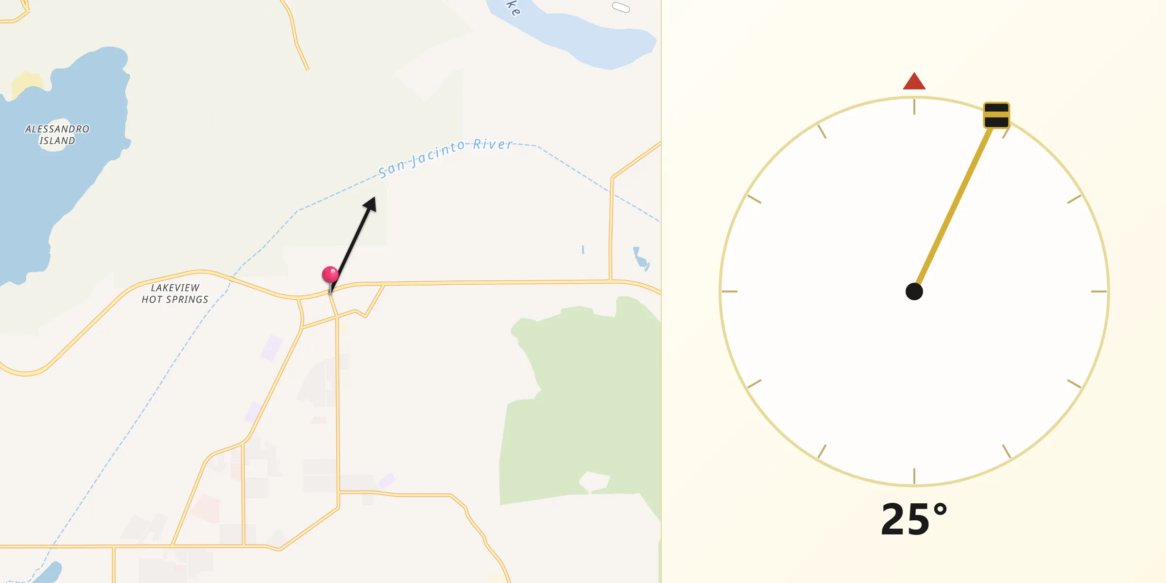 Qibla Direction from Lakeview