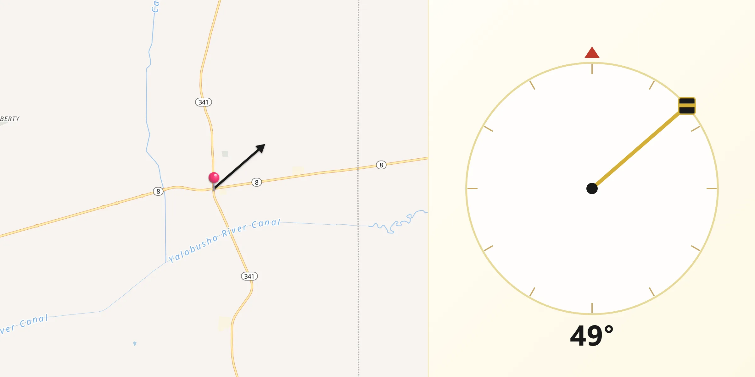 Qibla Direction from Vardaman