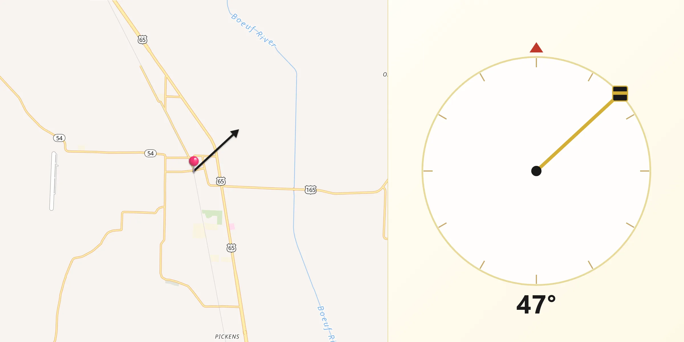 Qibla Direction from Dumas