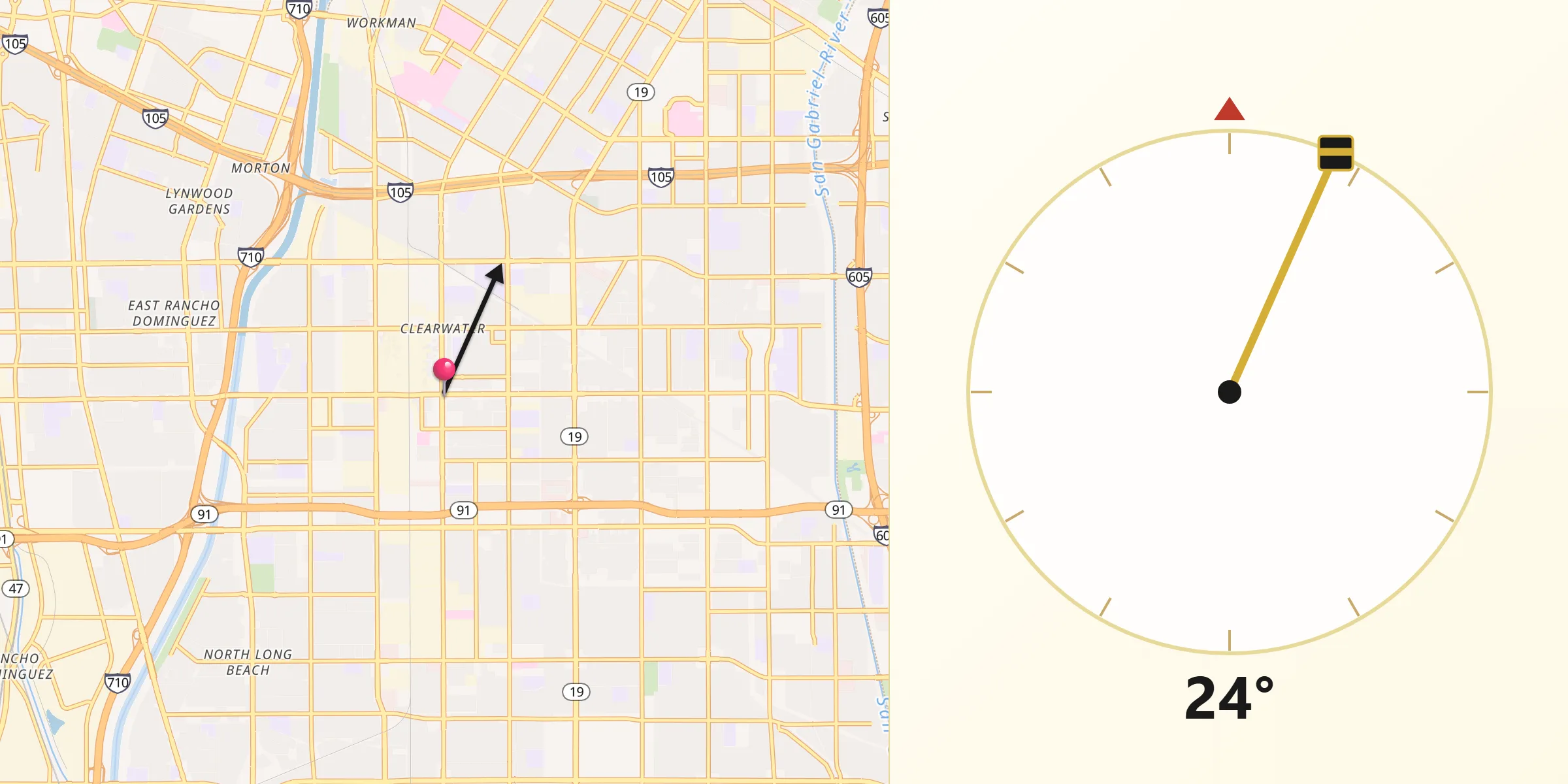 Qibla Direction from Paramount