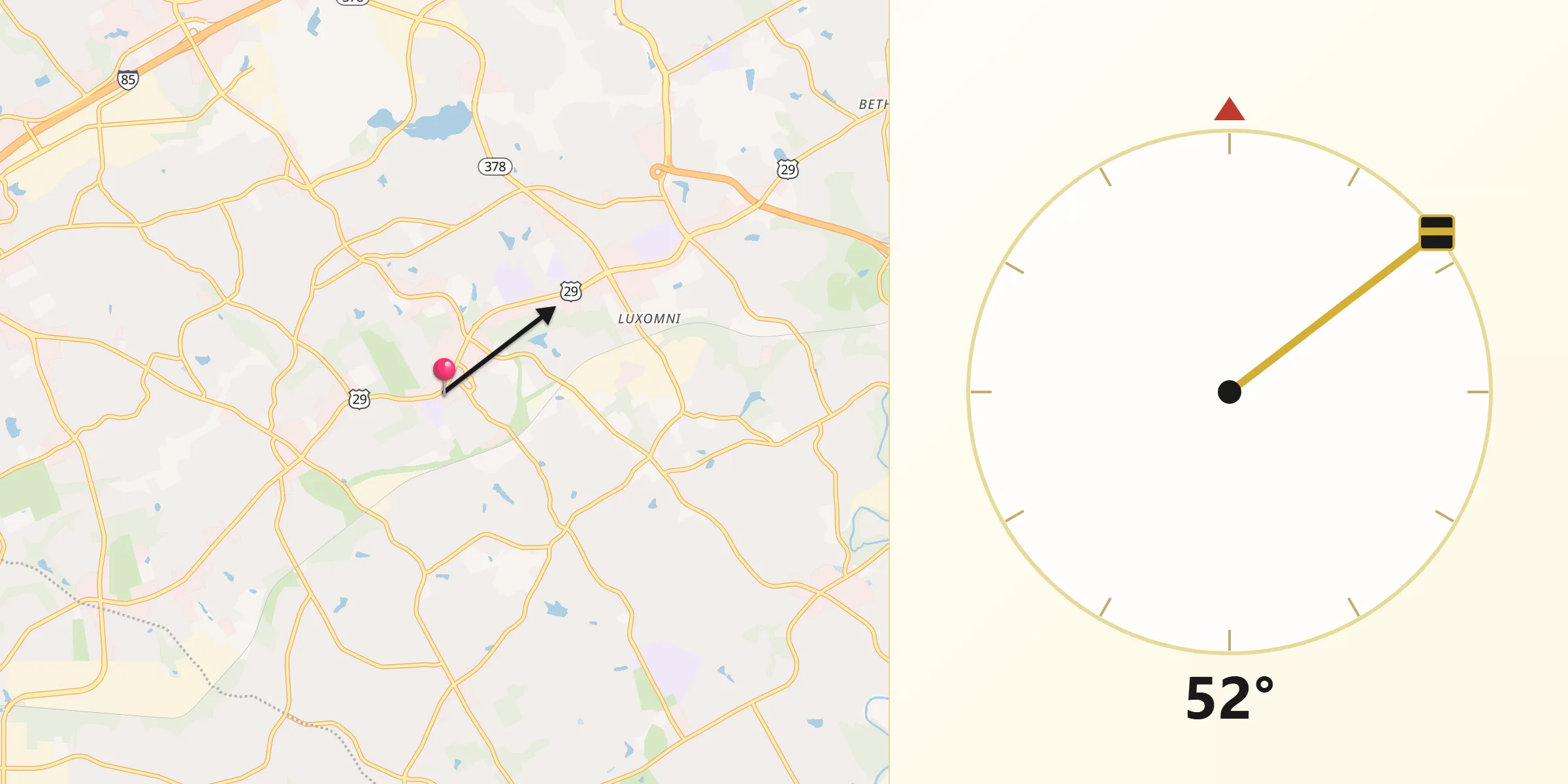 Qibla Direction from Lilburn