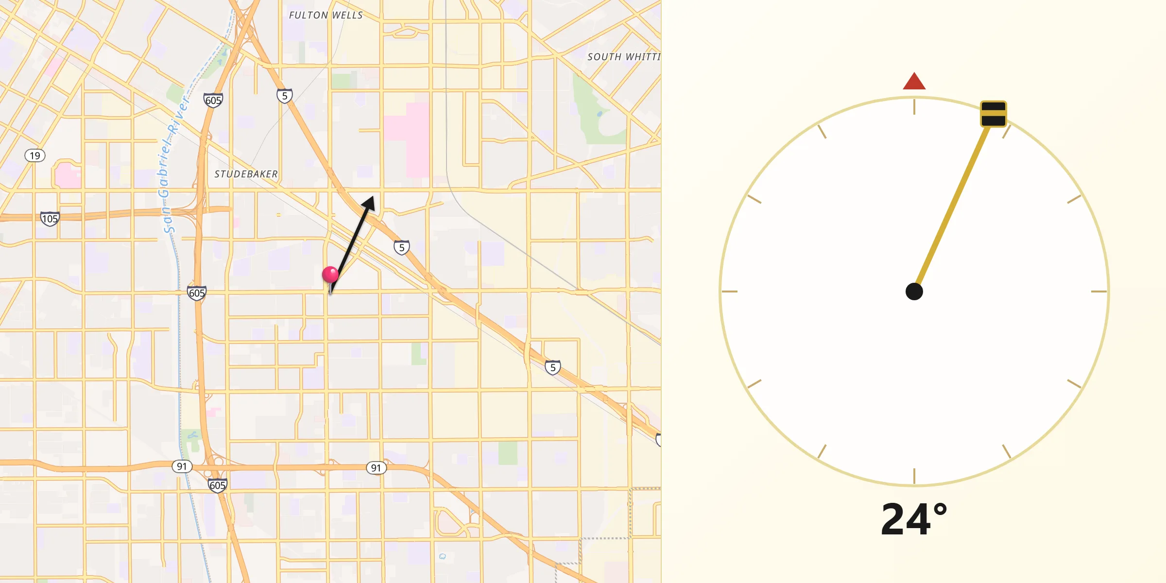 Qibla Direction from Norwalk