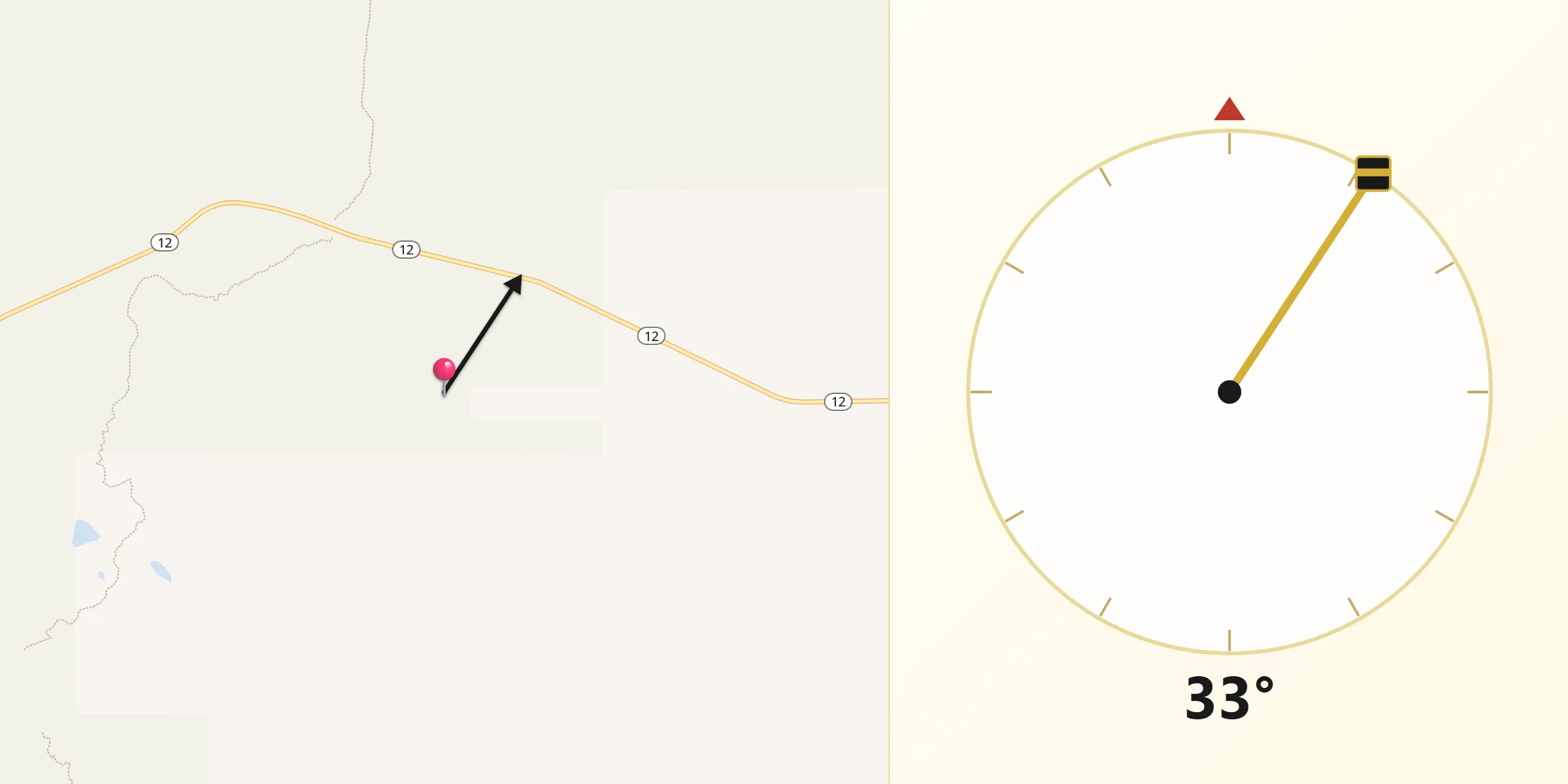 Qibla Direction from Catron