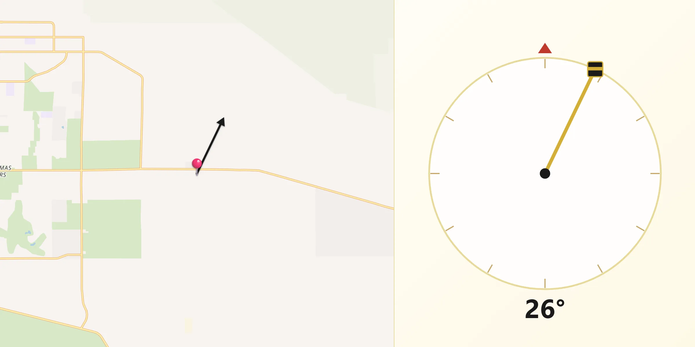 Qibla Direction from Desert Edge