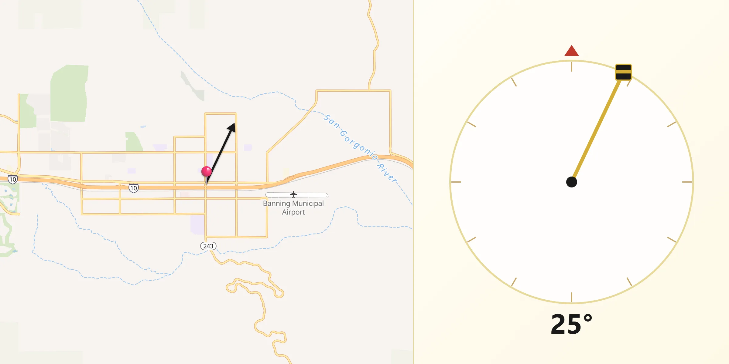 Qibla Direction from Banning