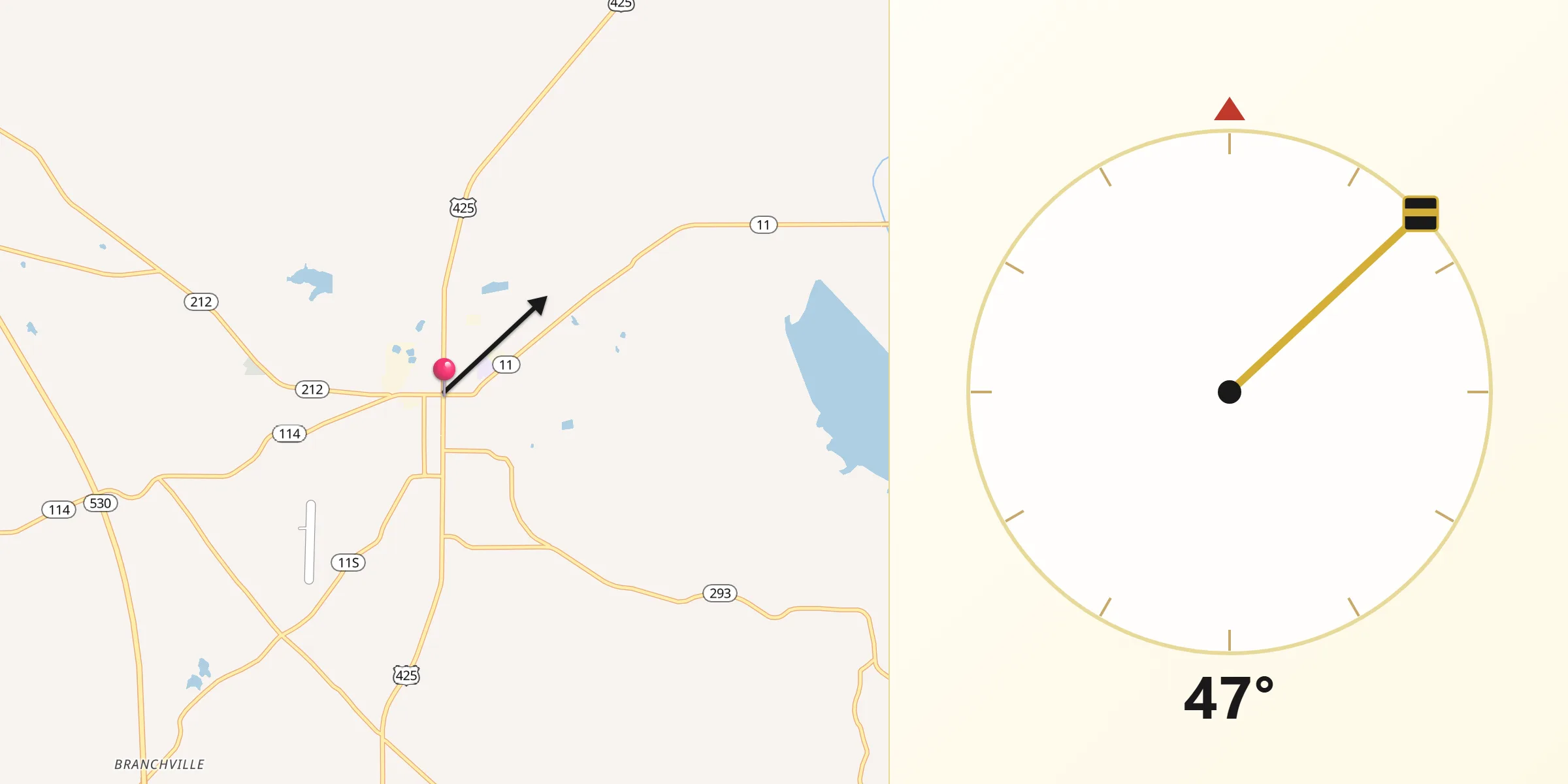 Qibla Direction from Star City