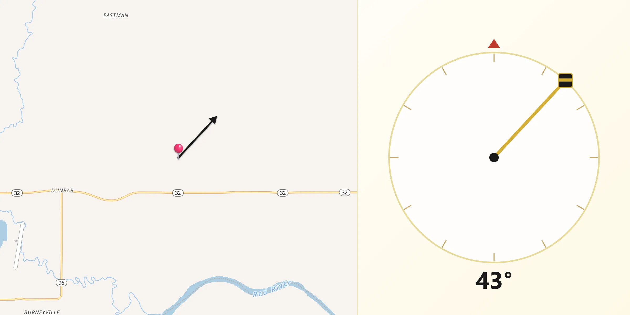 Qibla Direction from Love