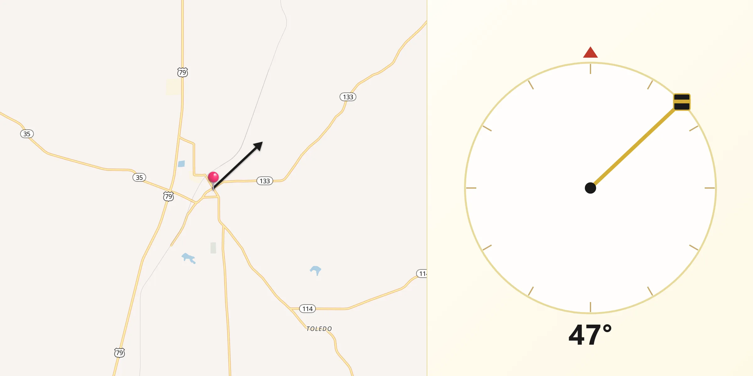 Qibla Direction from Rison