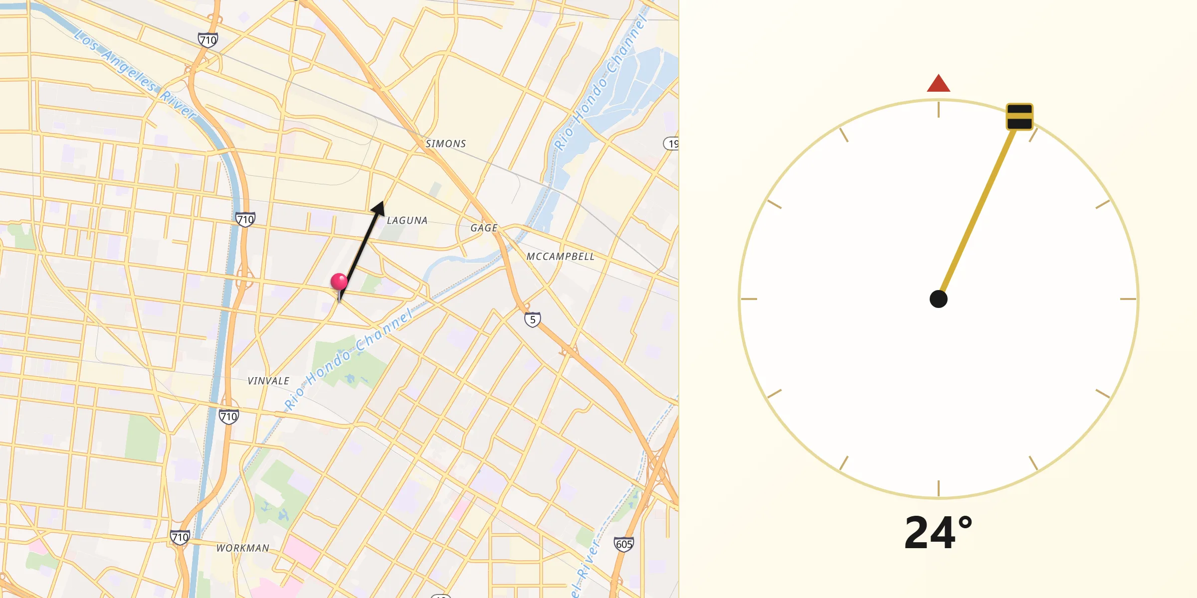 Qibla Direction from Bell Gardens
