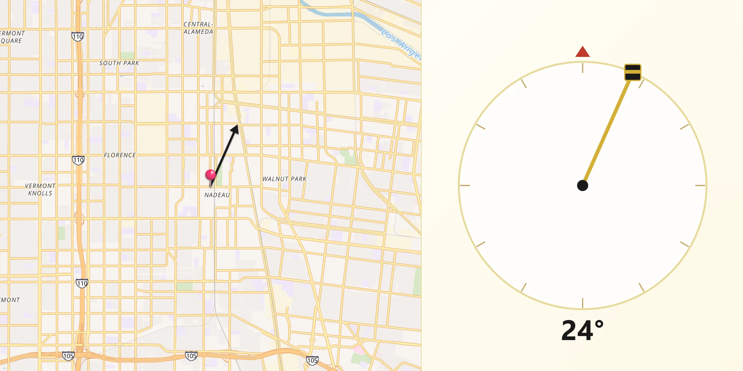 Qibla Direction from Florence-Graham