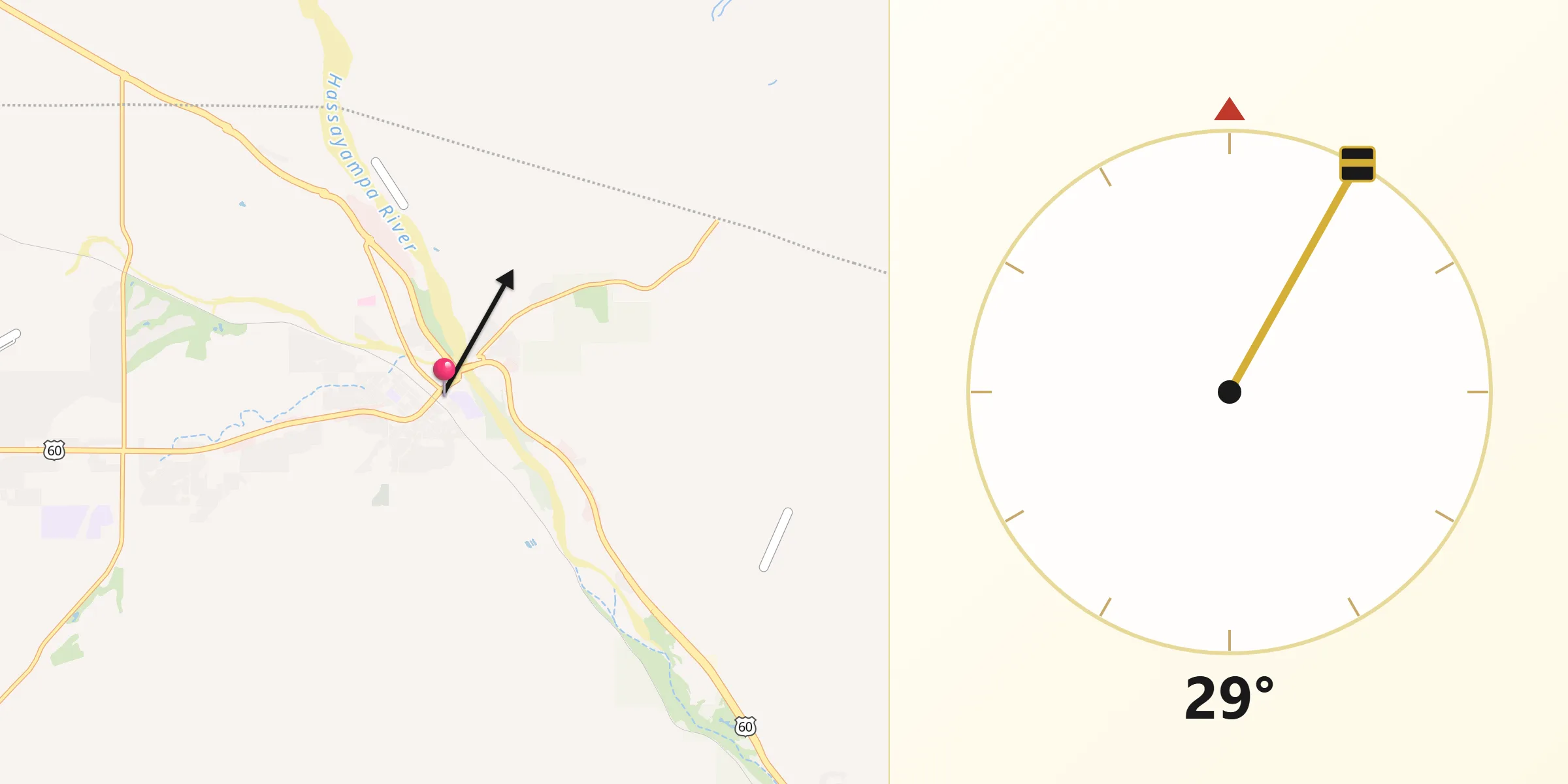 Qibla Direction from Wickenburg