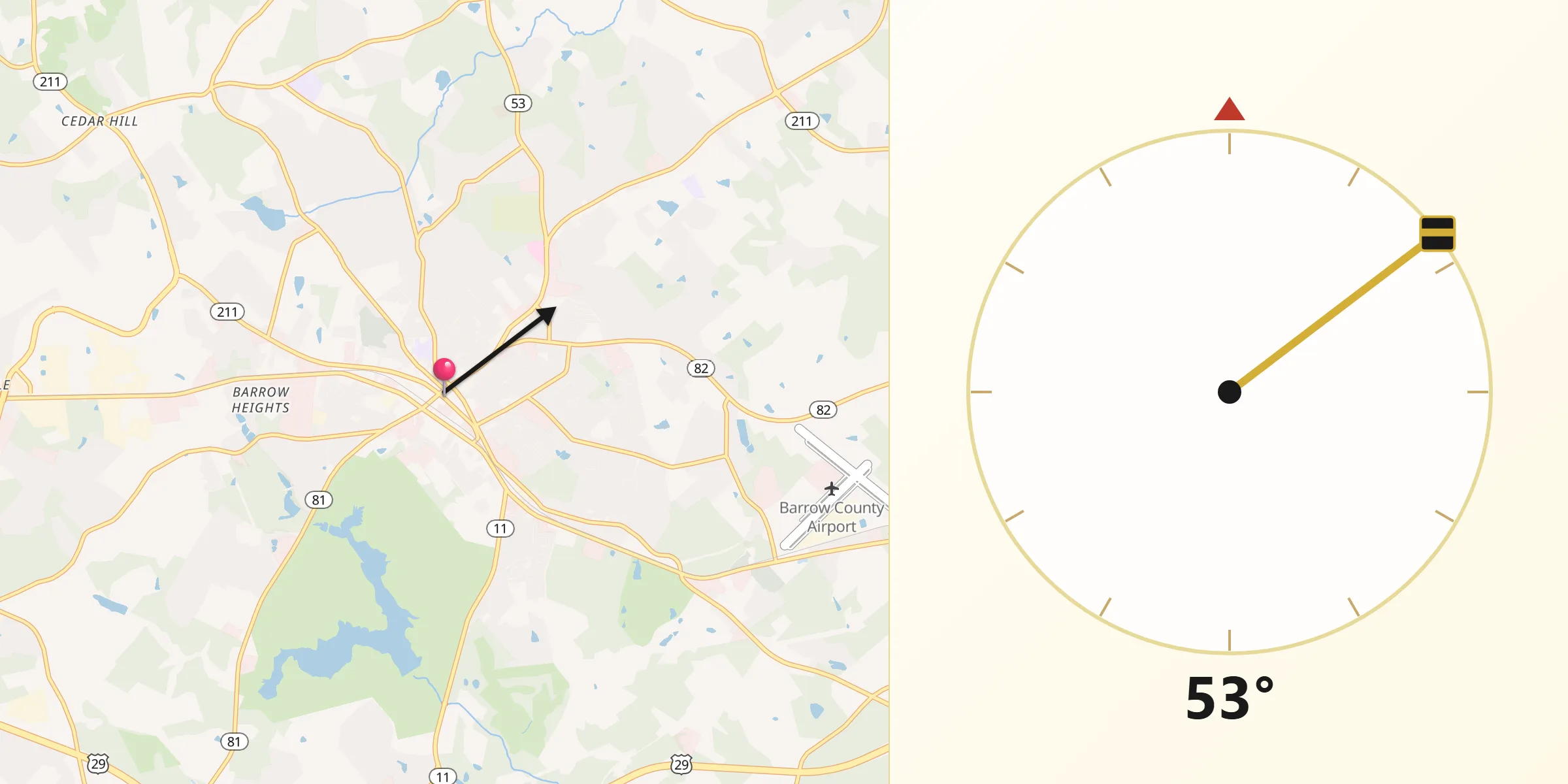 Qibla Direction from Winder
