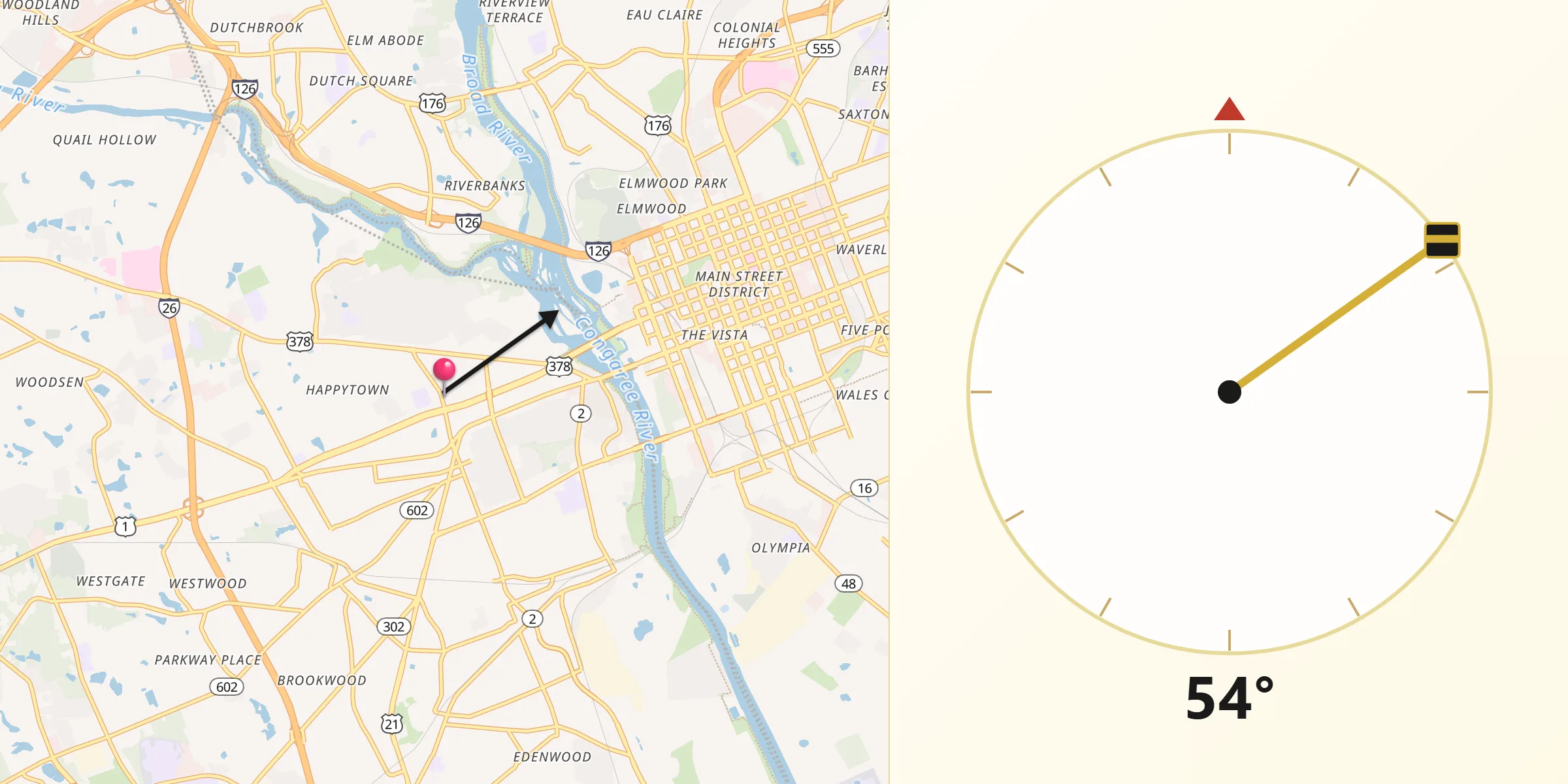 Qibla Direction from West Columbia