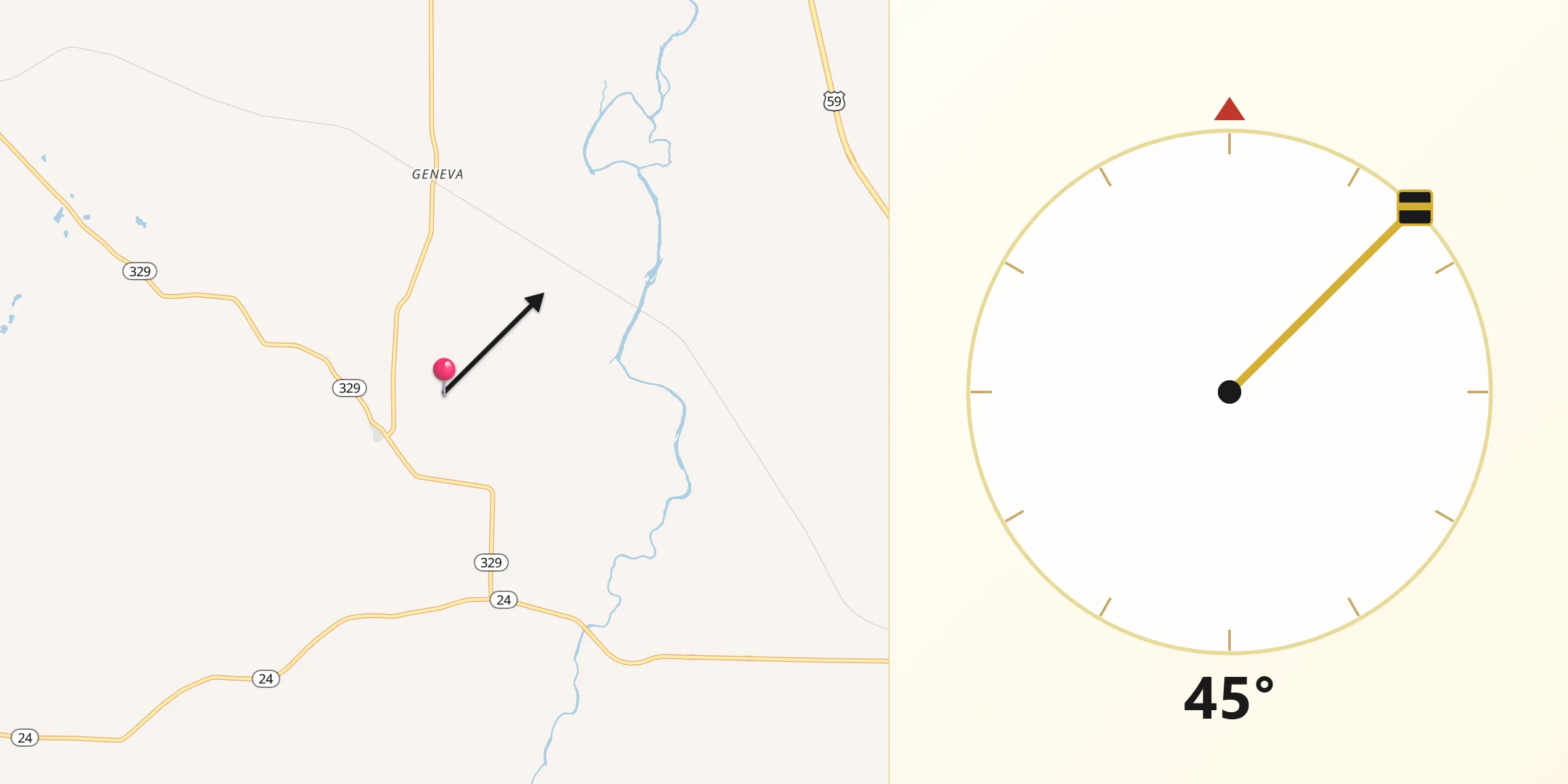Qibla Direction from Sevier