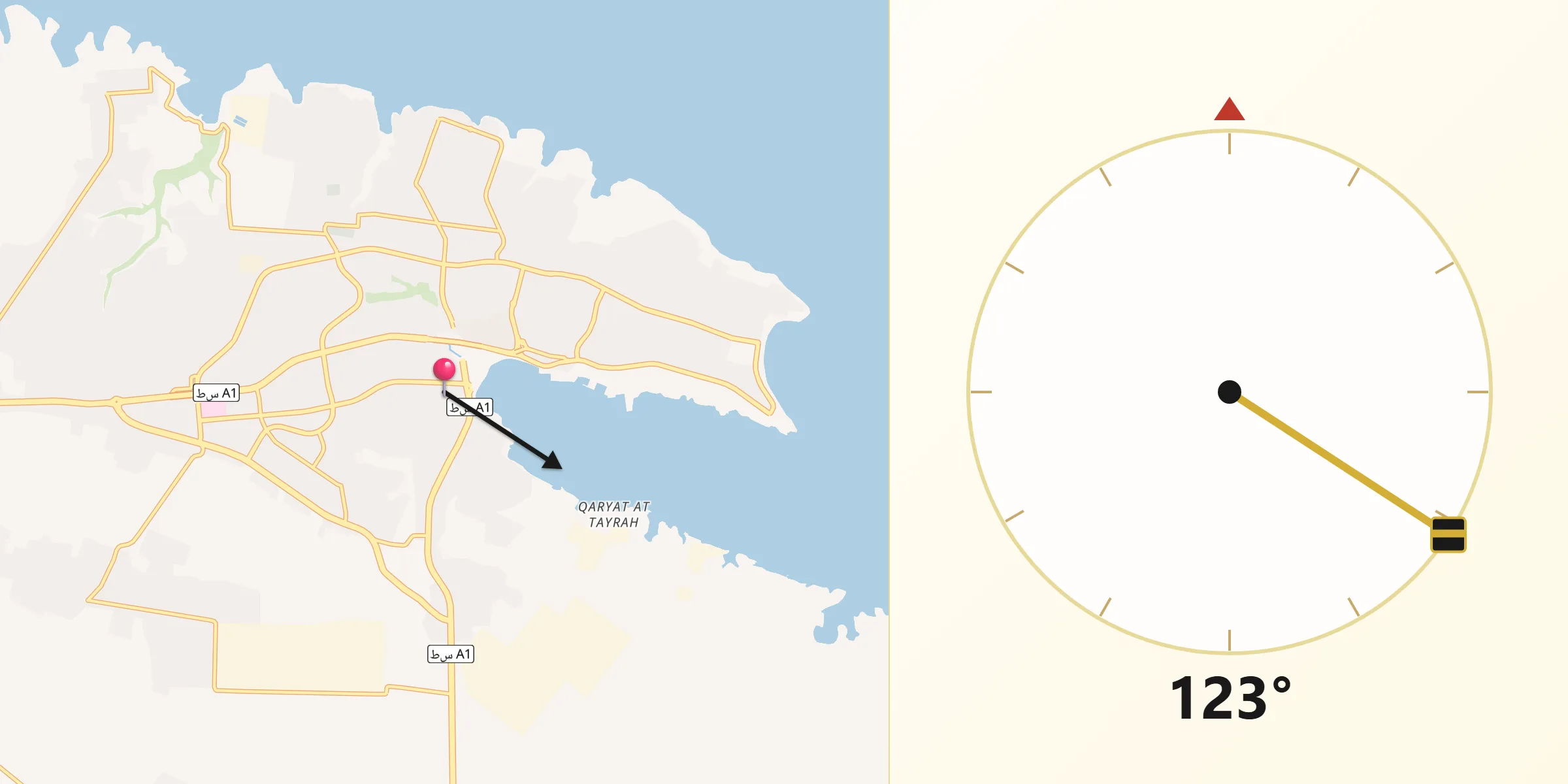 Qibla Riktning från Nokia stad