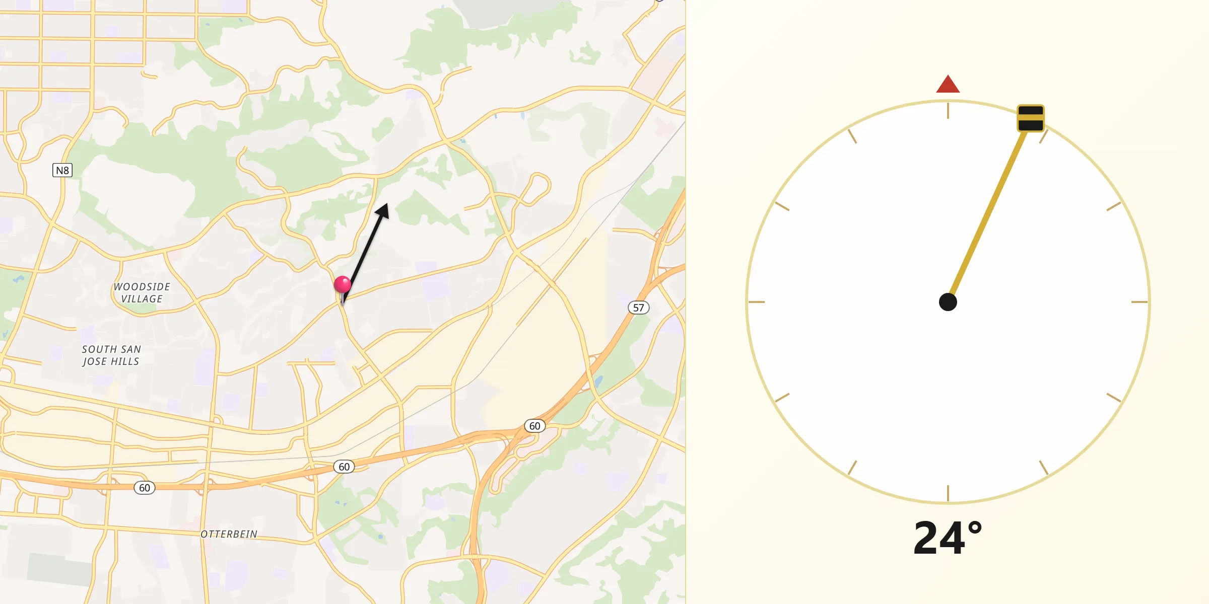 Qibla Direction from Walnut