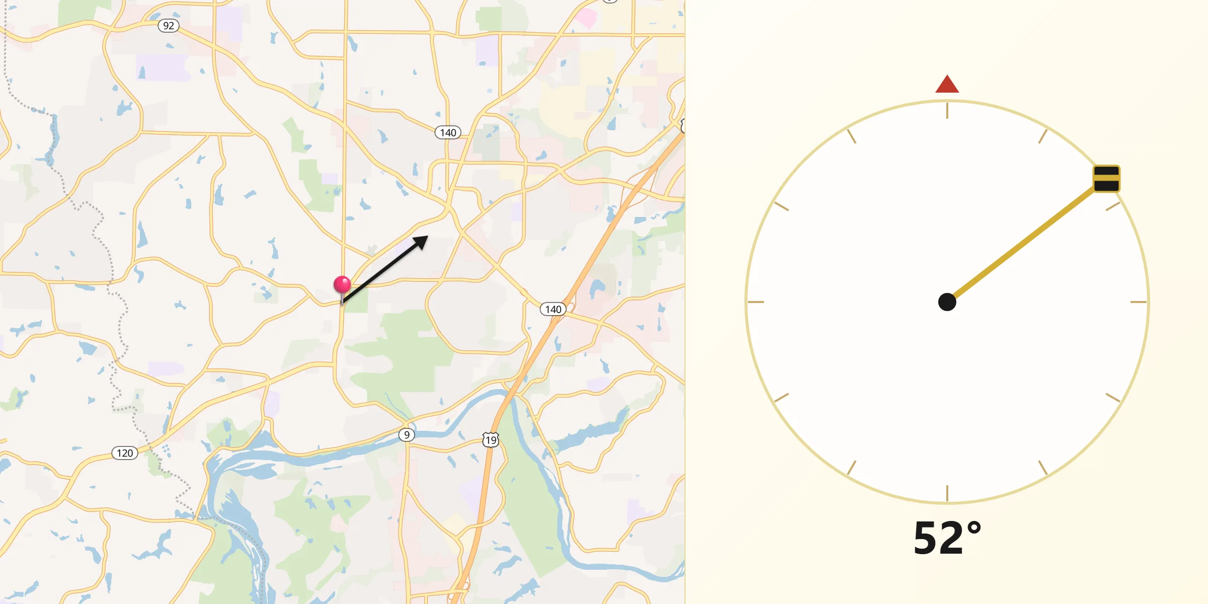 Qibla Direction from Roswell