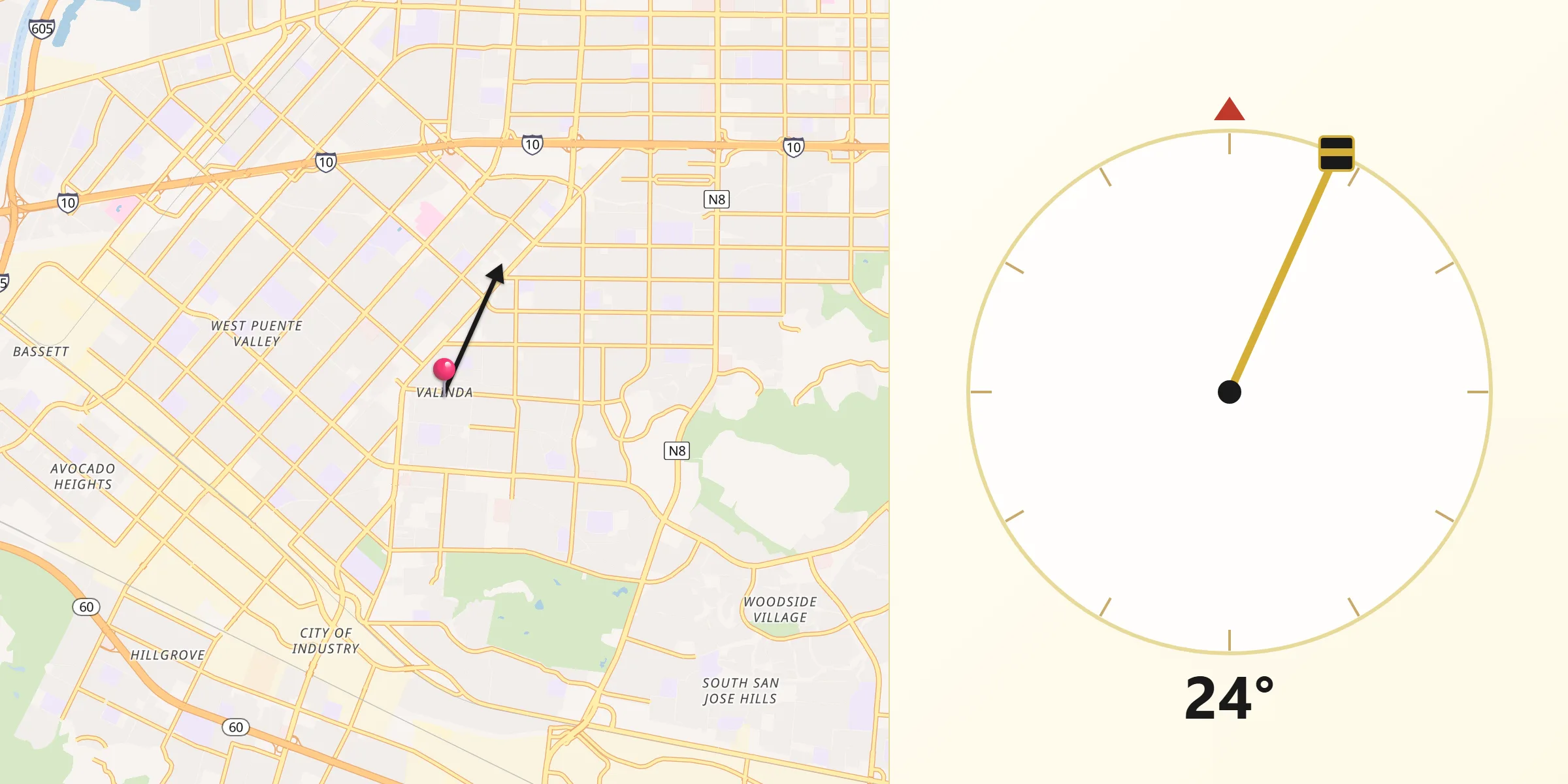Qibla Direction from Valinda