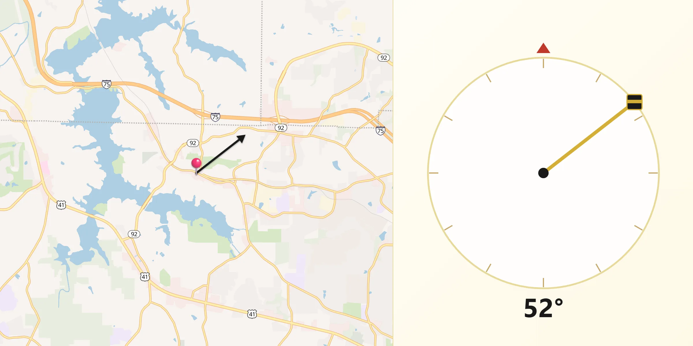Qibla Direction from Acworth