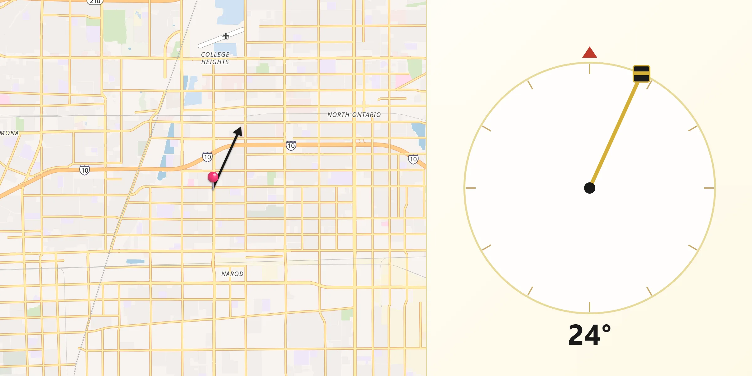 Qibla Direction from Montclair
