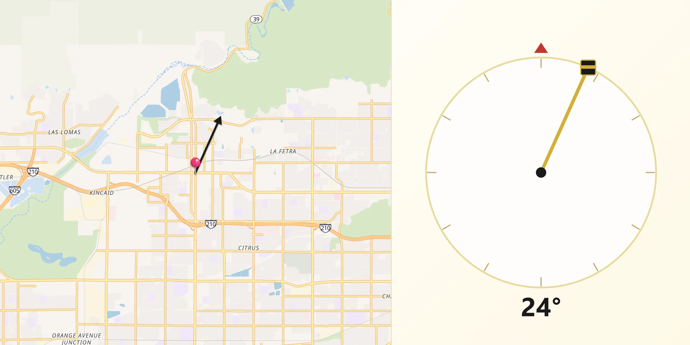 Qibla Direction from Azusa