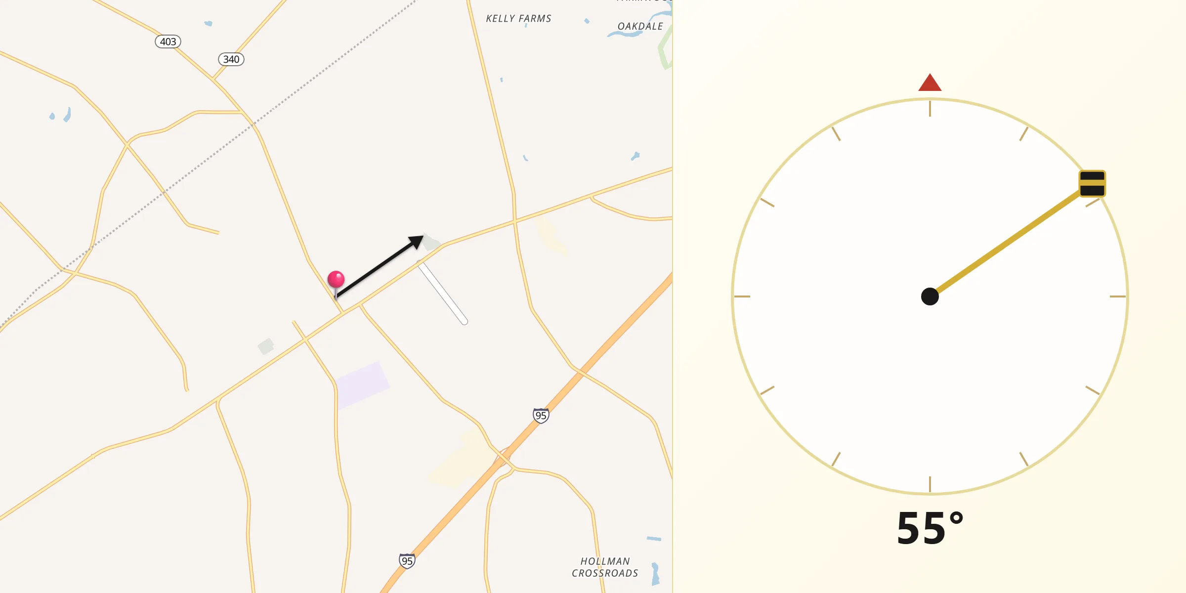 Qibla Direction from Timmonsville