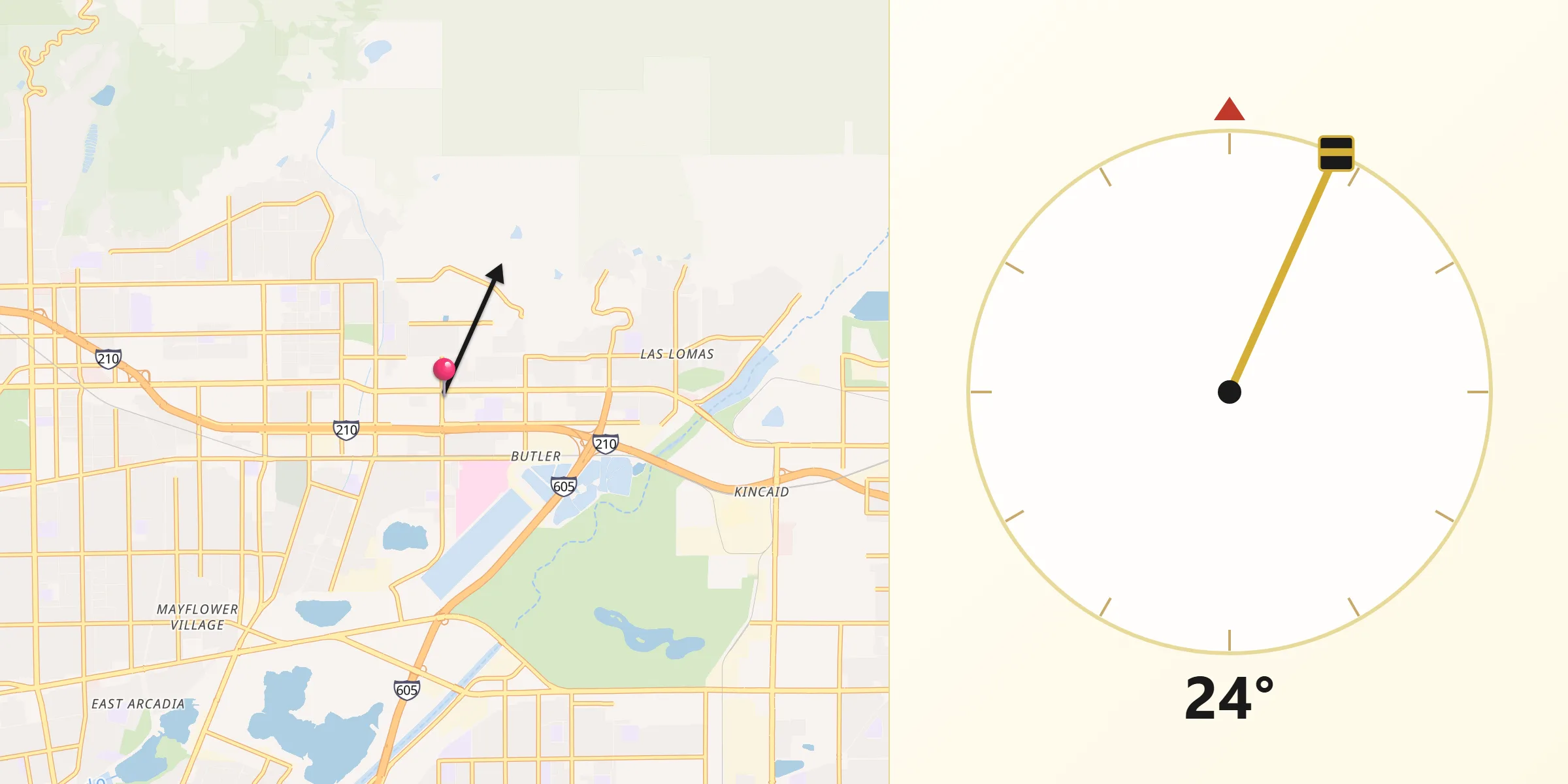Qibla Direction from Duarte