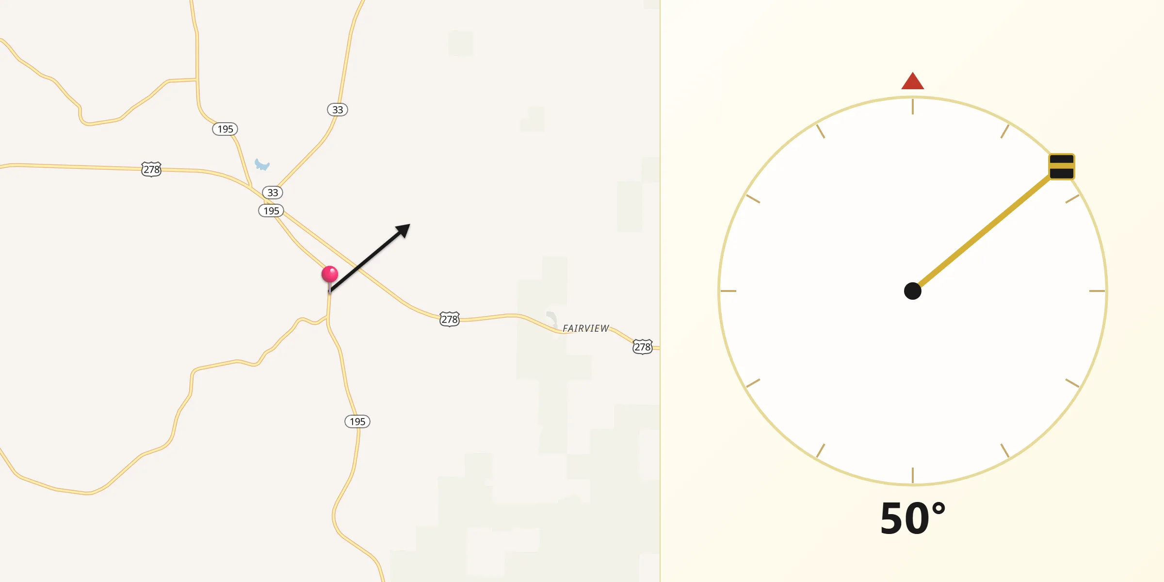 Qibla Direction from Double Springs