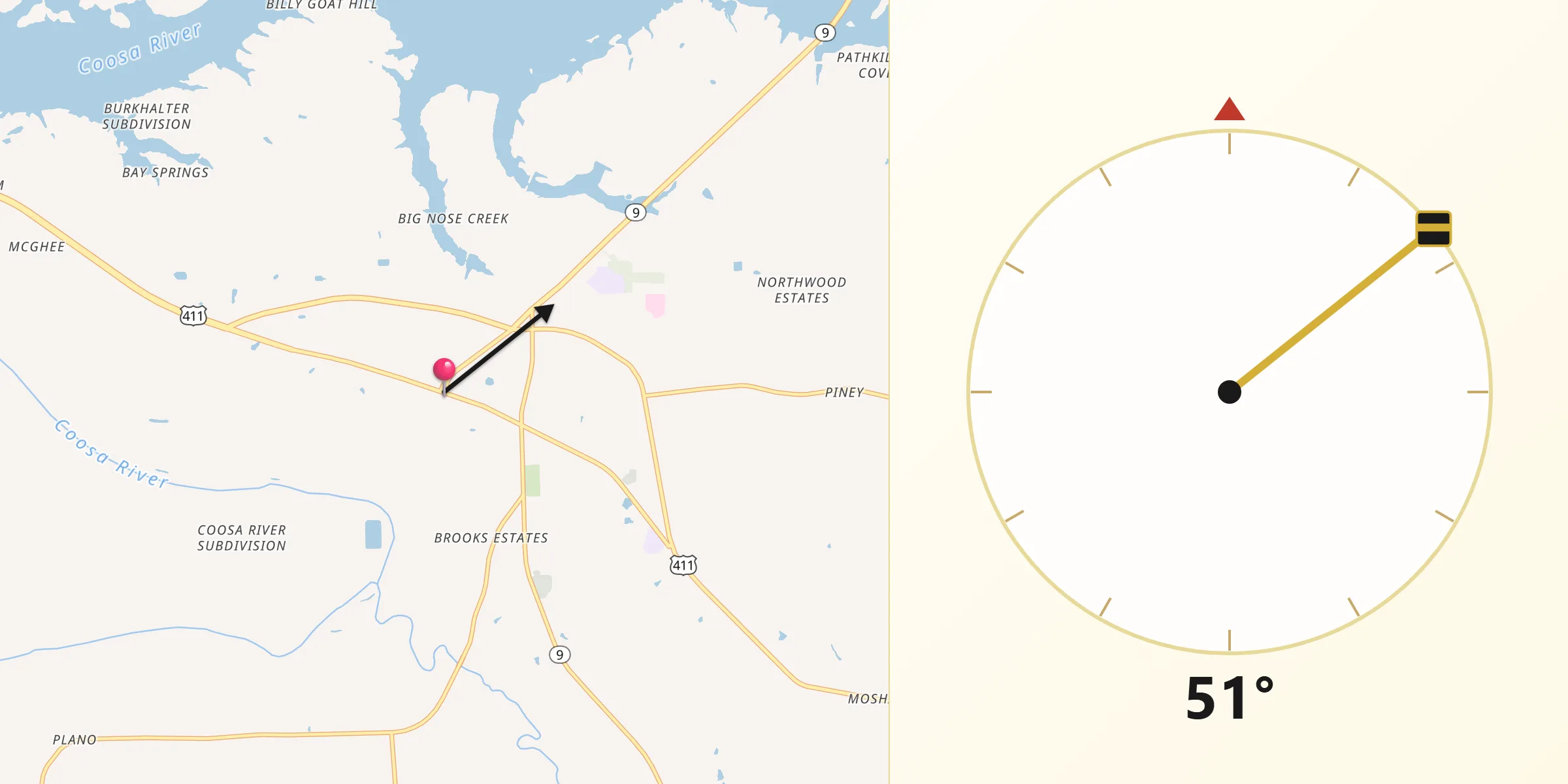 Qibla Direction from Centre