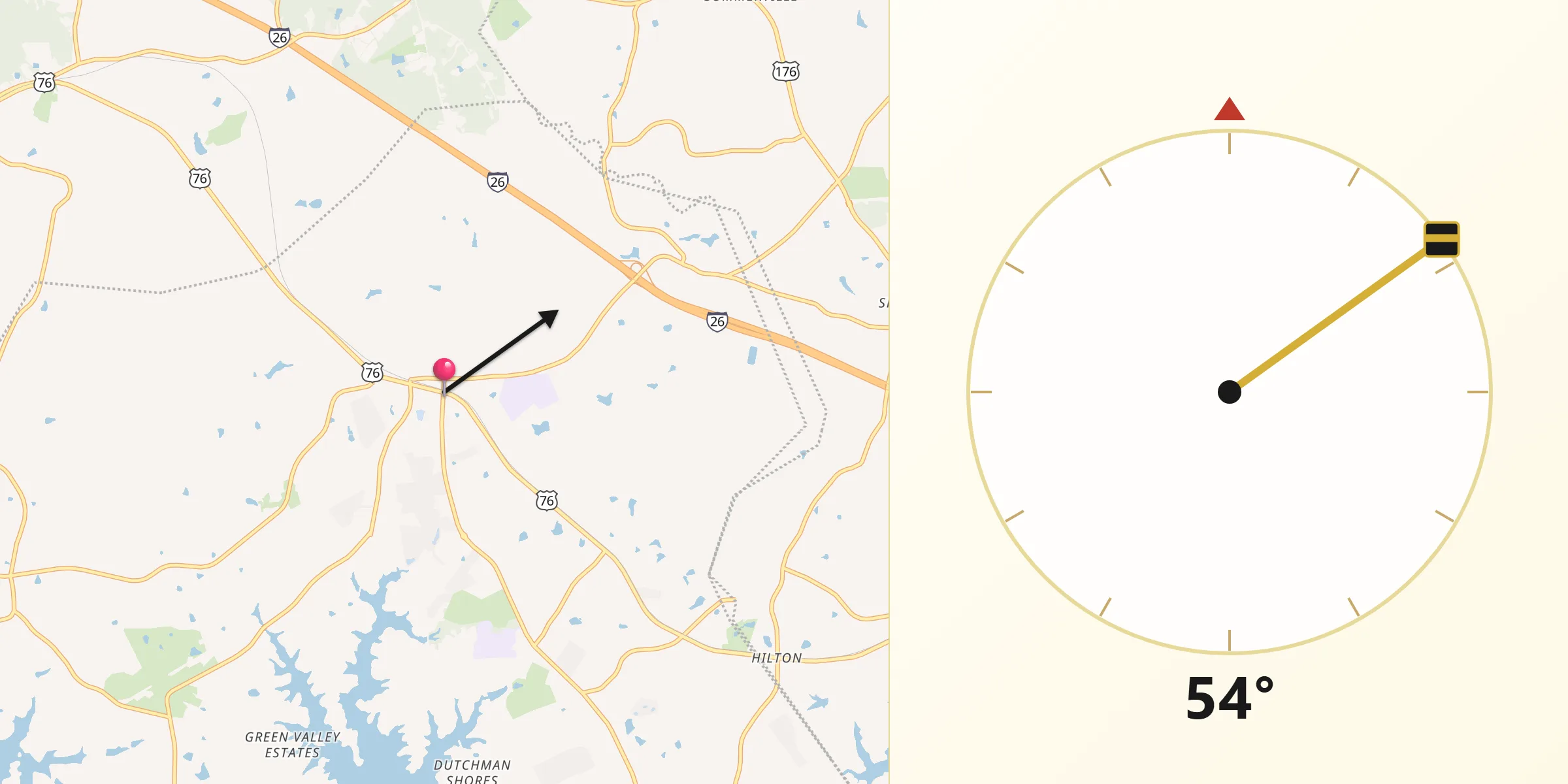 Qibla Direction from Chapin