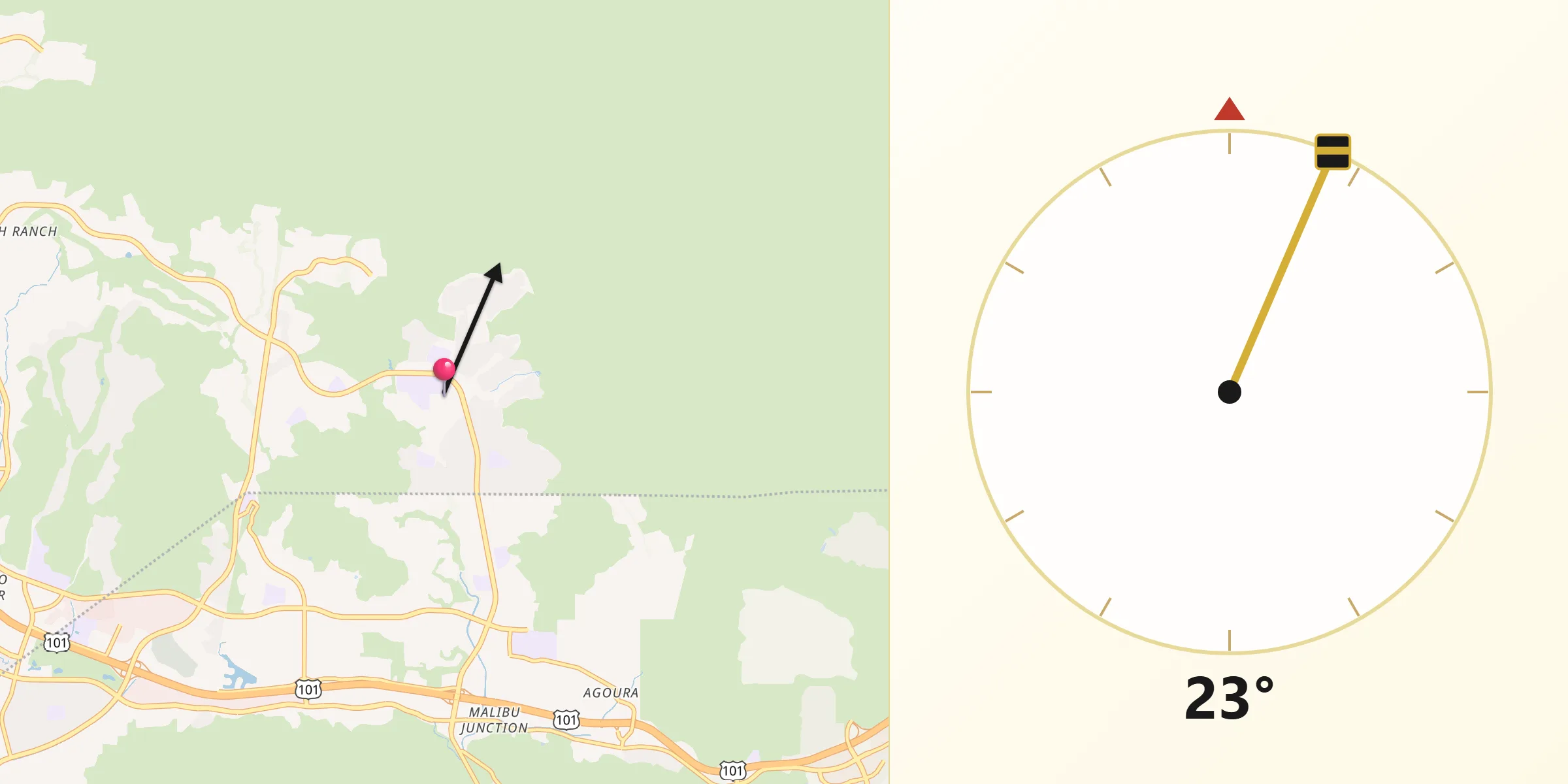 Qibla Direction from Oak Park
